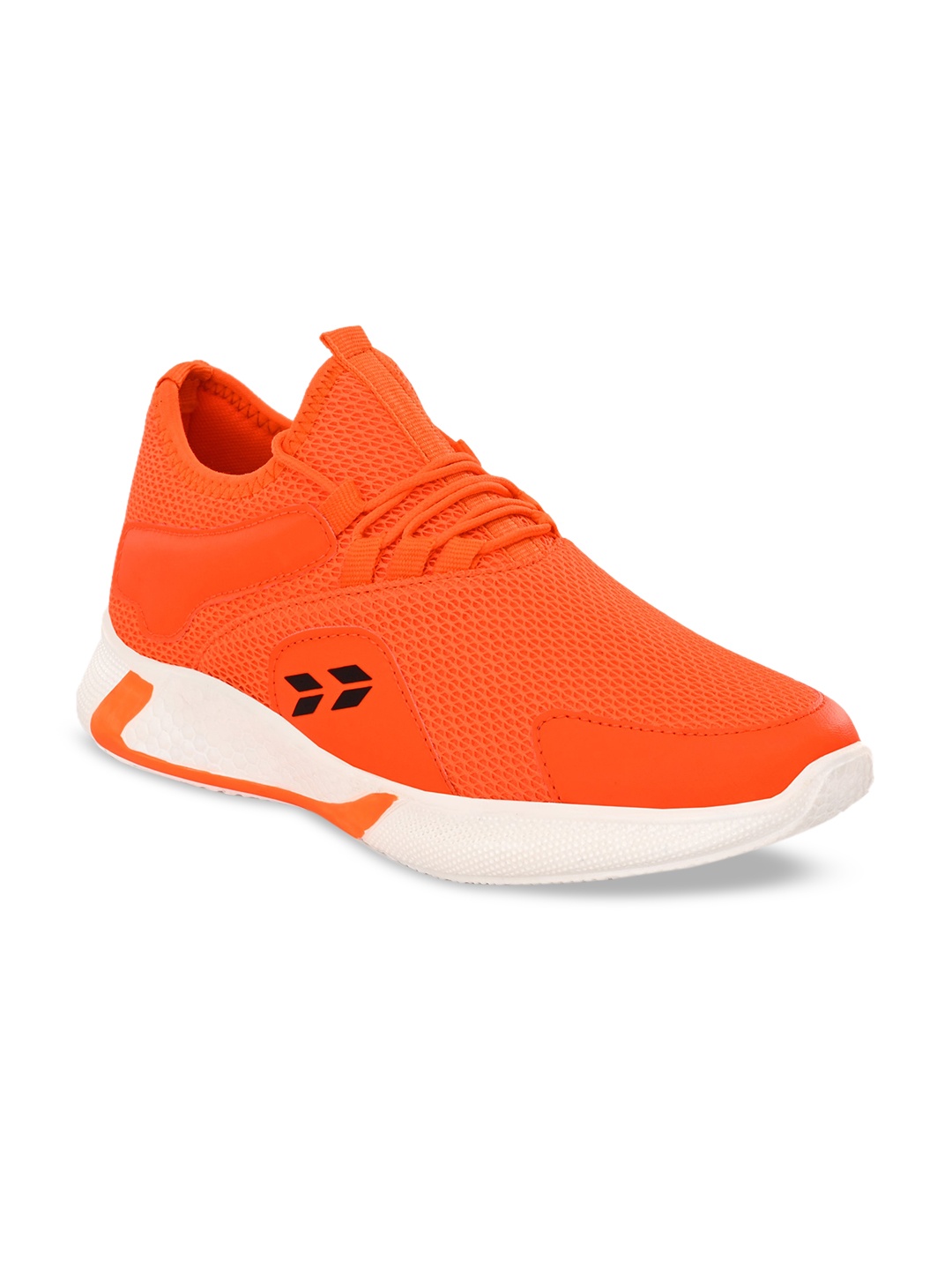 Crew STREET Men Orange Mesh Training or Gym Non-Marking Shoes