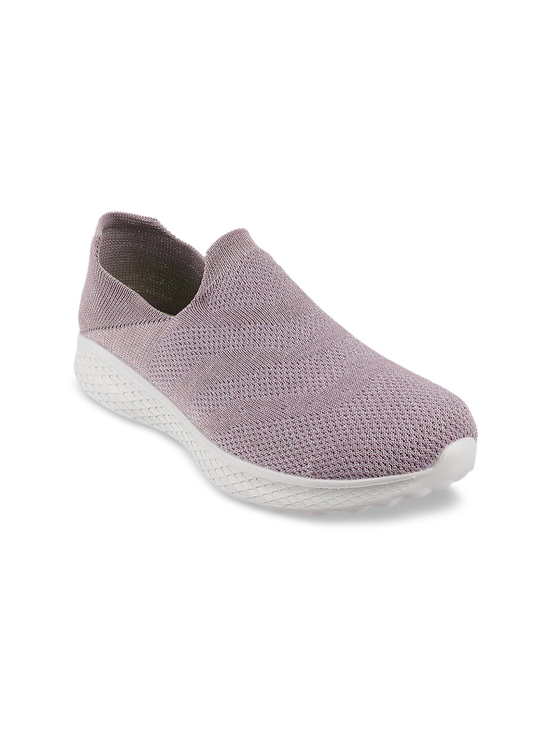 

Metro Women Lavender Woven Design Slip-On Sneakers