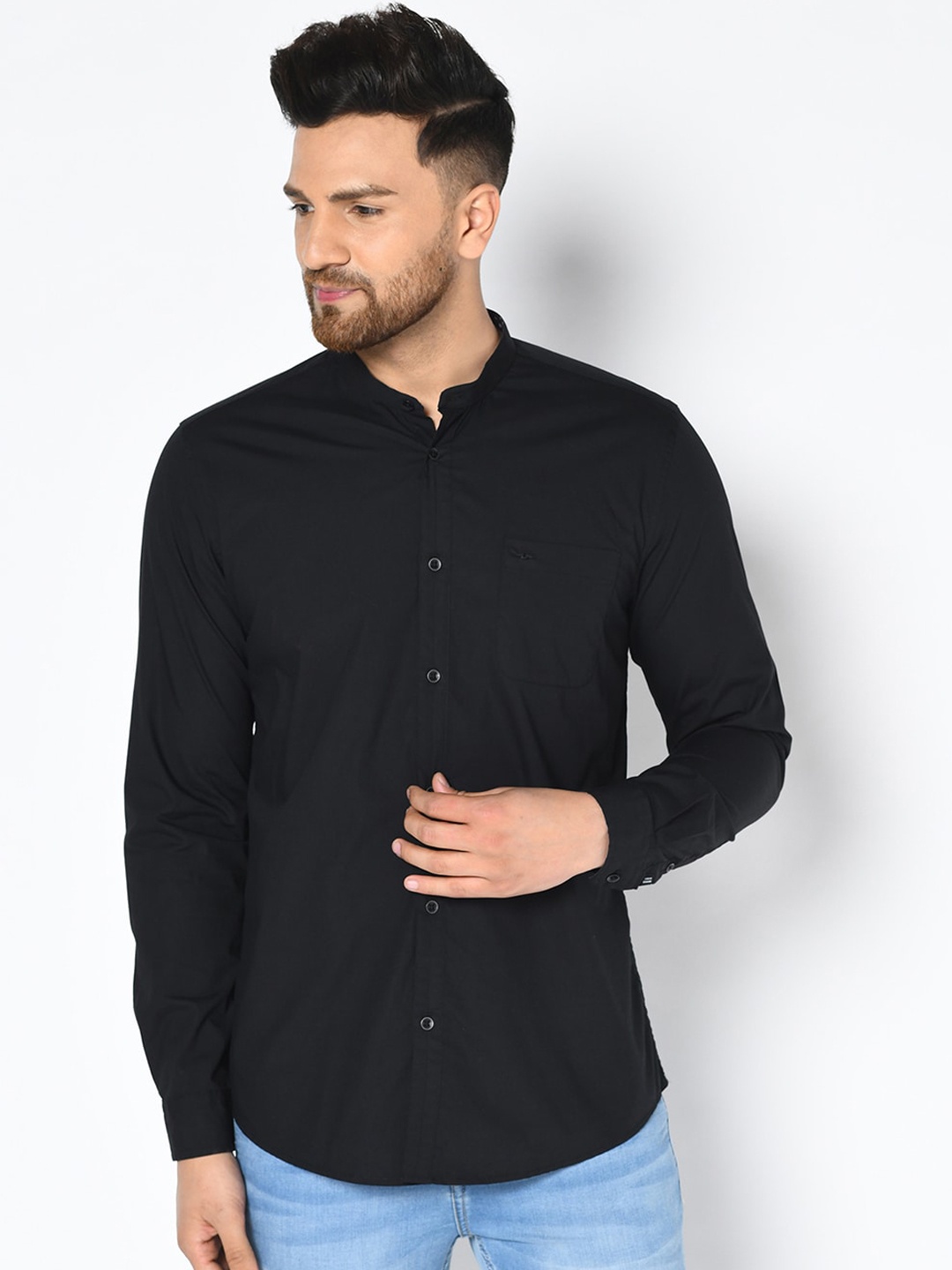

Blackberrys Men Black Slim Fit Solid Casual Shirt
