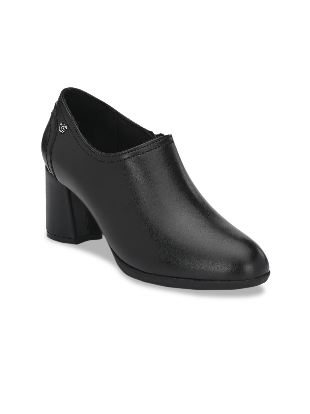 

Delize Women Black Solid Formal Block Heeled Pumps