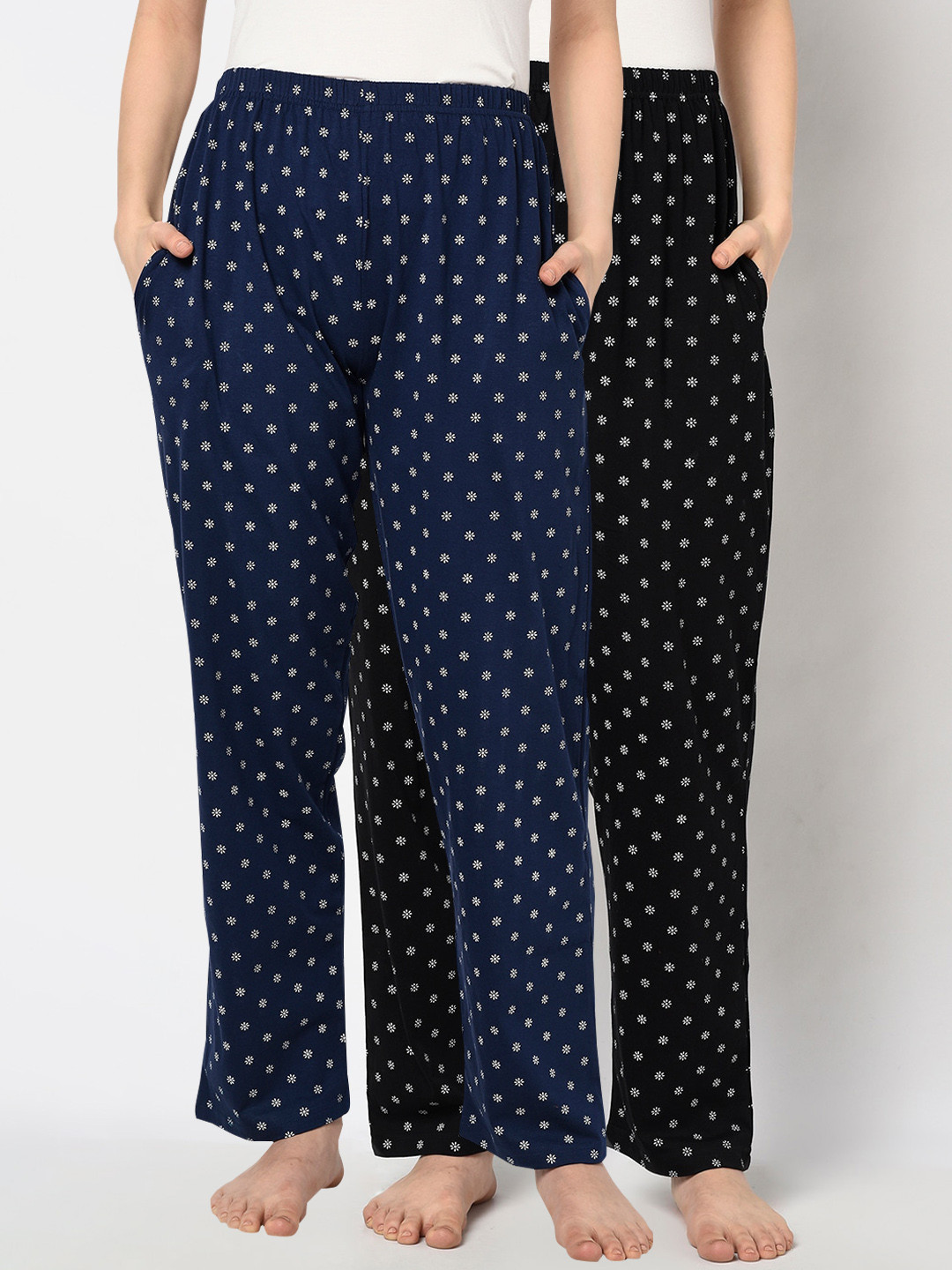 

Espresso Women Pack Of 2 Multicoloured Floral Printed Lounge Pants, Multi