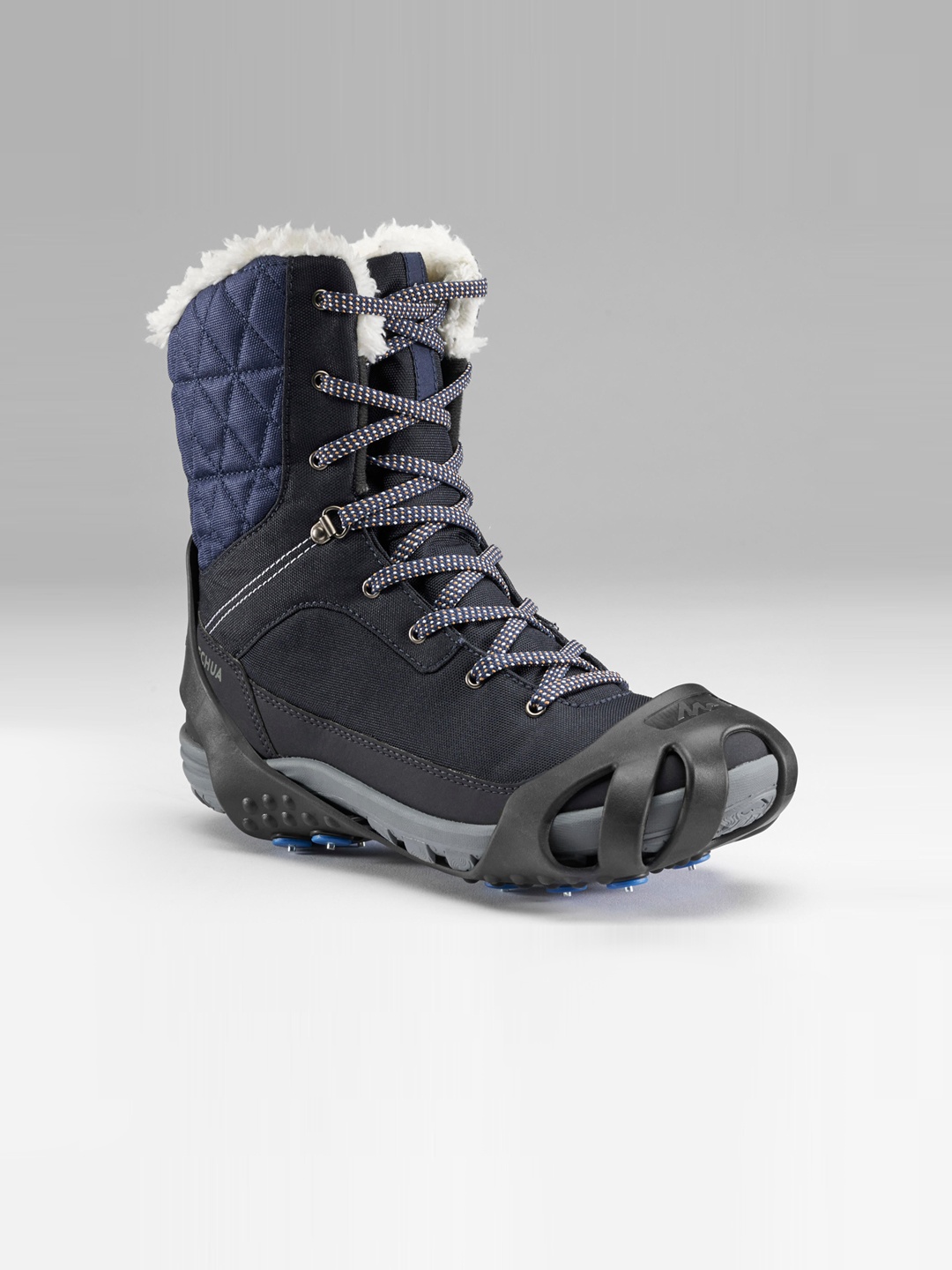 

Quechua By Decathlon Black Snow Hiking Non-Slip Grip - SH100