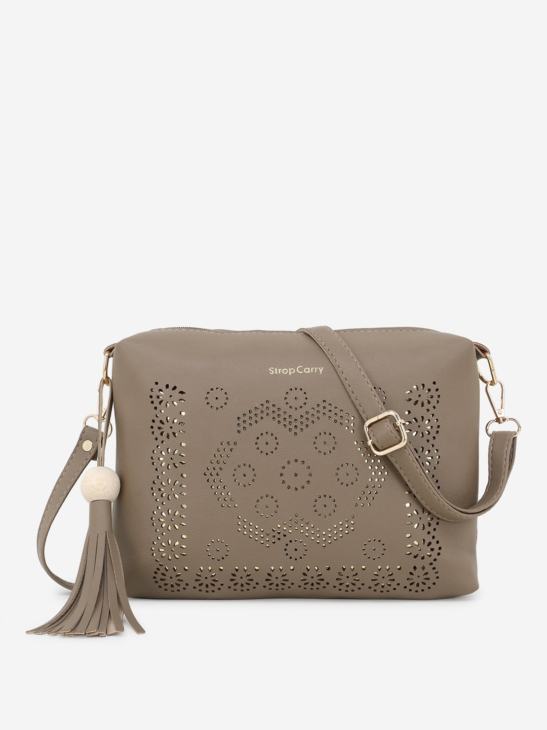 

Stropcarry Taupe Solid Sling Bag