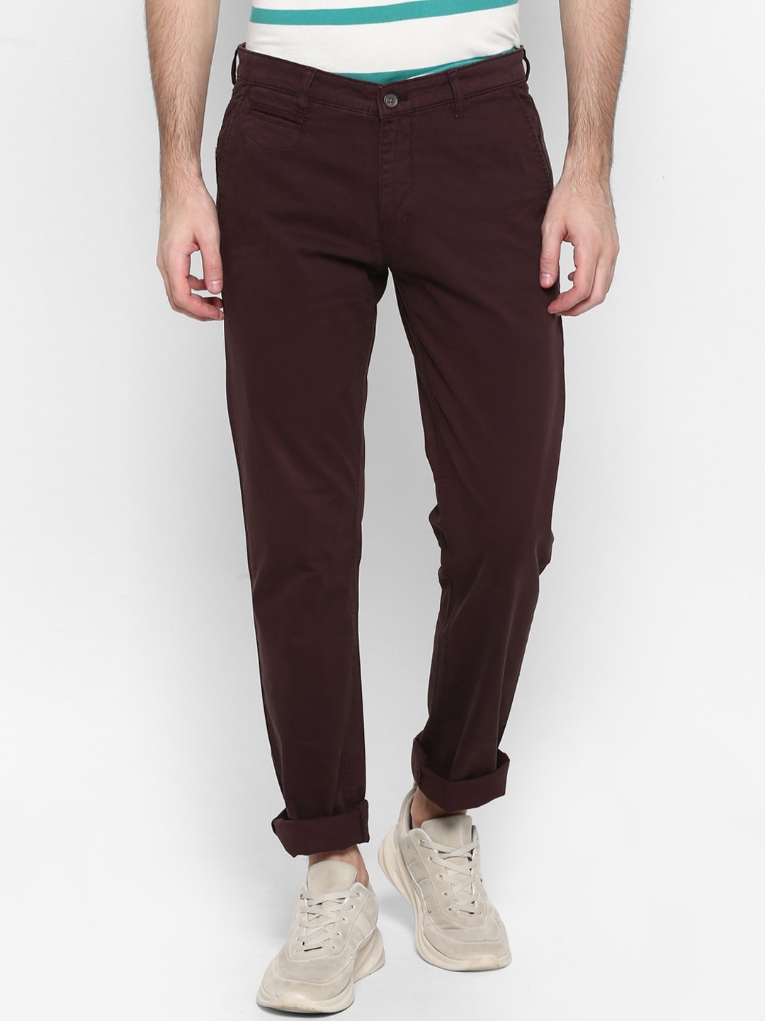 

Cantabil Men Brown Straight Fit Solid Chinos