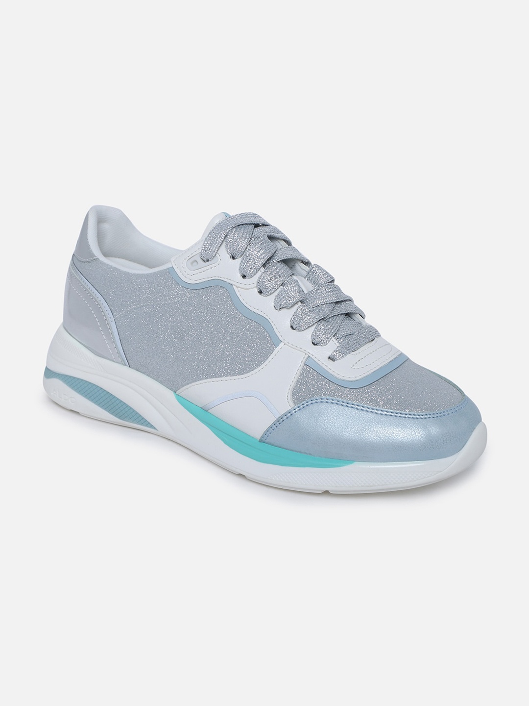 

ALDO Women Silver-Toned Colourblocked Sneakers