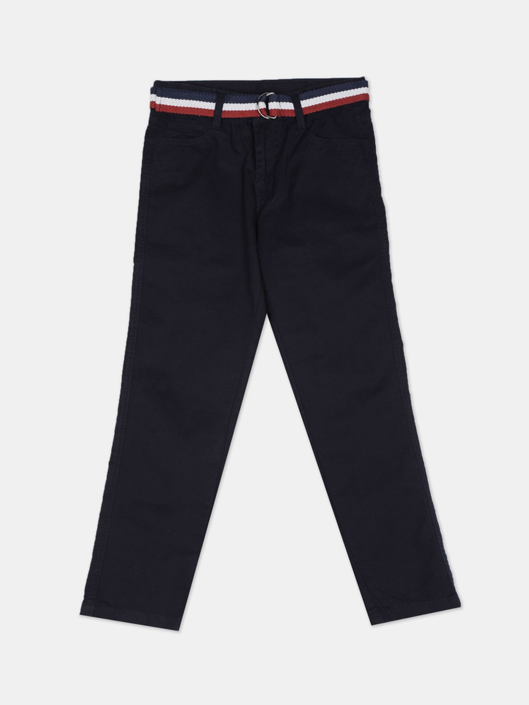 

Cherokee Boys Navy Blue Solid Regular Trousers