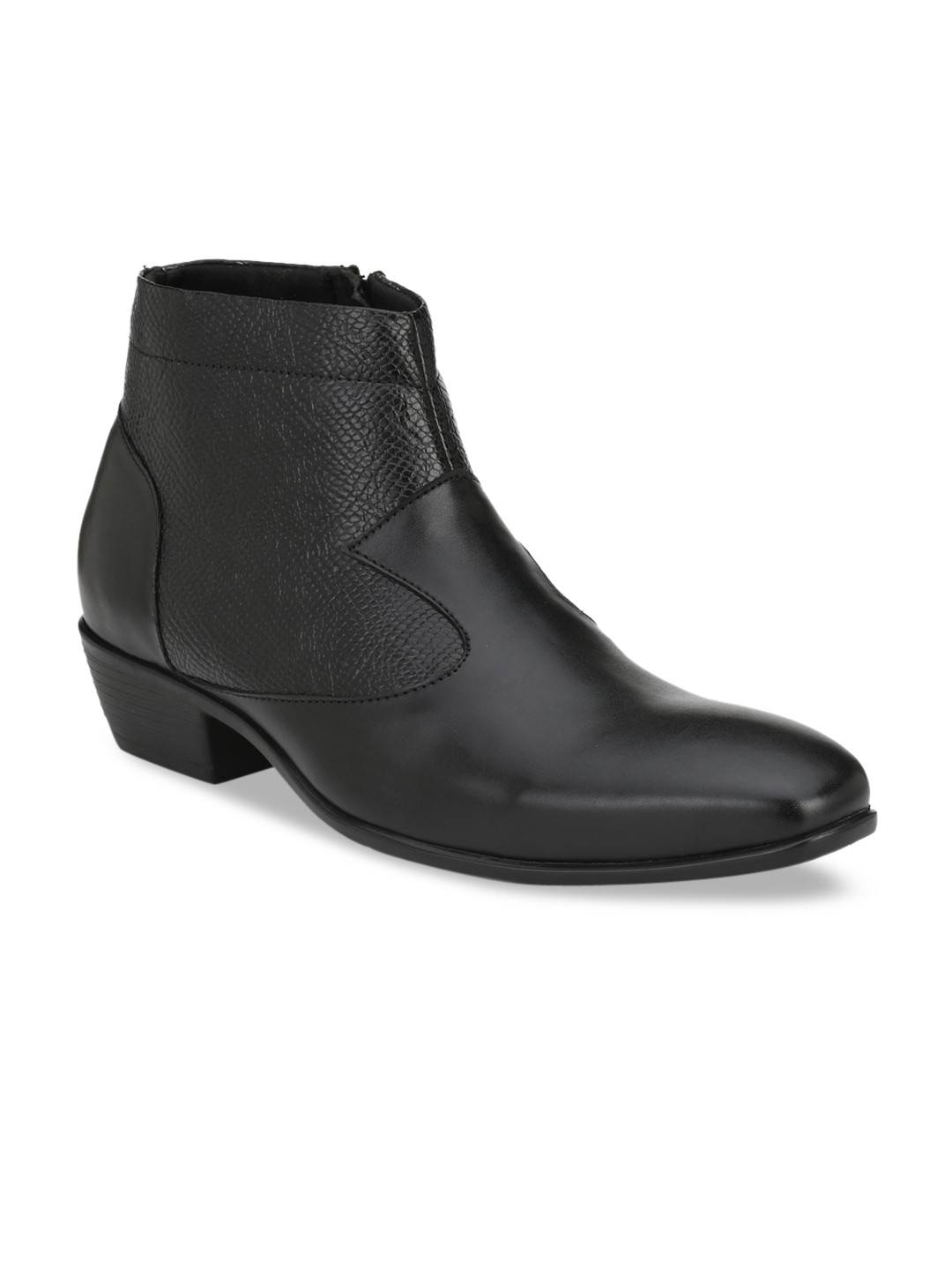 

Delize Men Black Mid-top Flat Boots