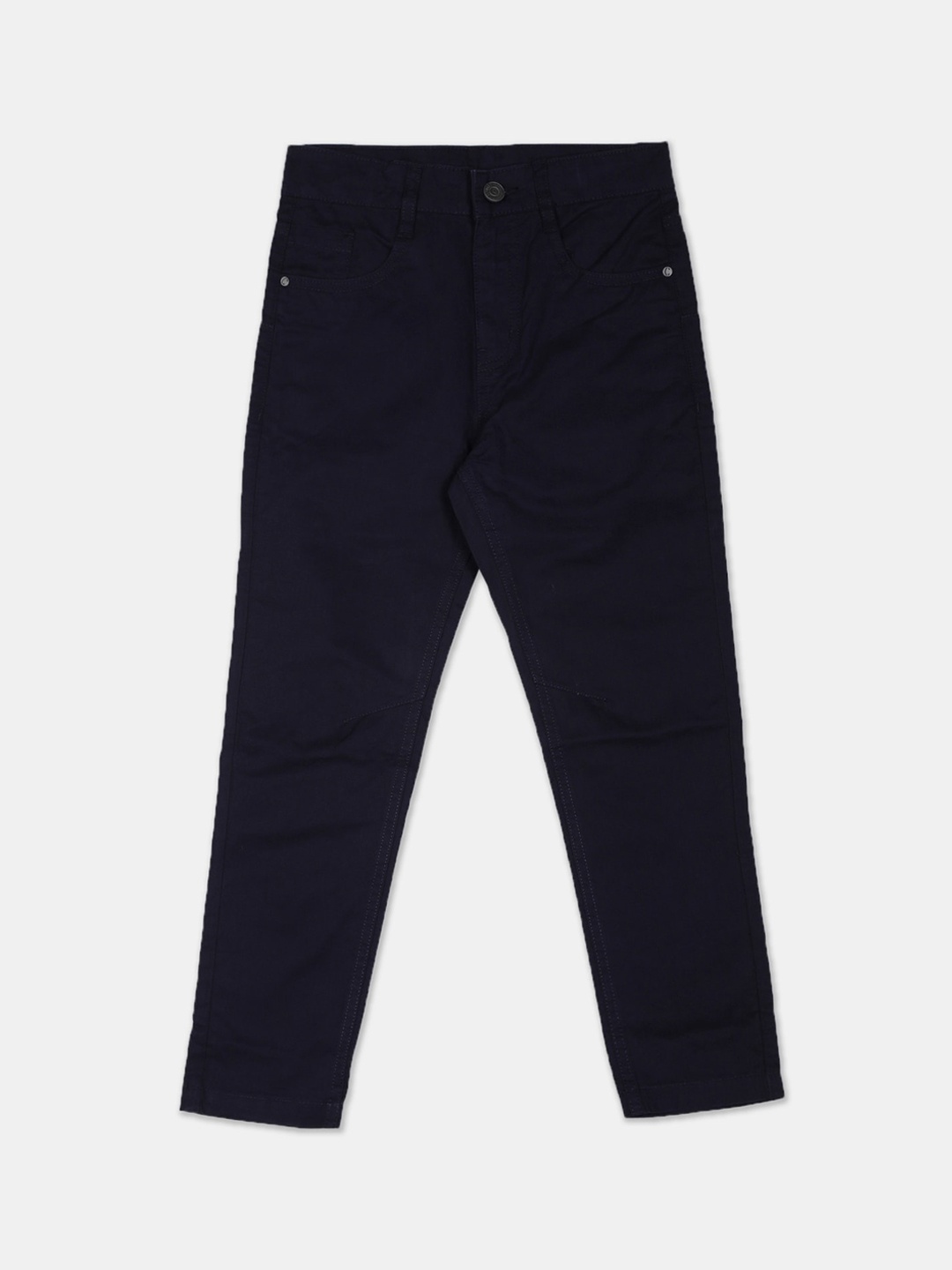

Cherokee Boys Navy Blue Solid Regular Trousers