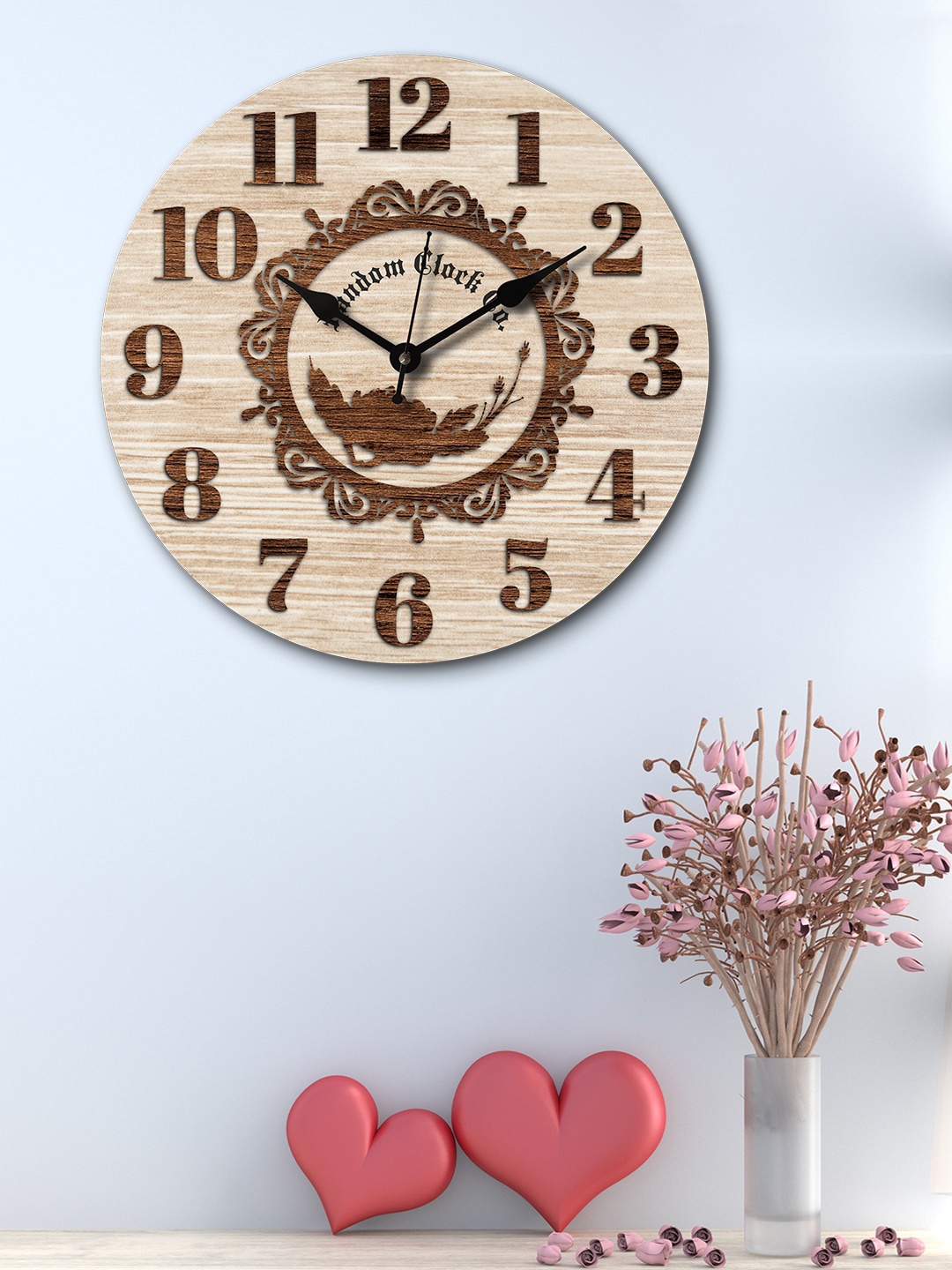 

RANDOM Beige & Brown Round Printed 29.2 cm Analogue Wall Clock