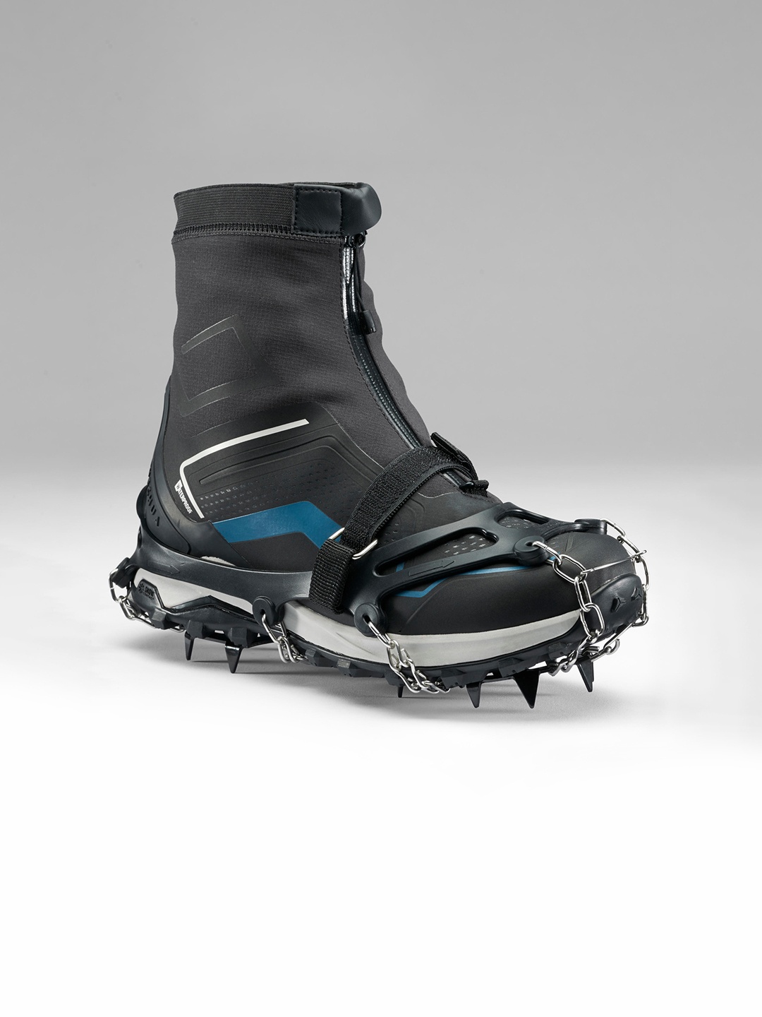 Quechua By Decathlon Unisex Black Overgrip Snow Hiking Crampons Shoes