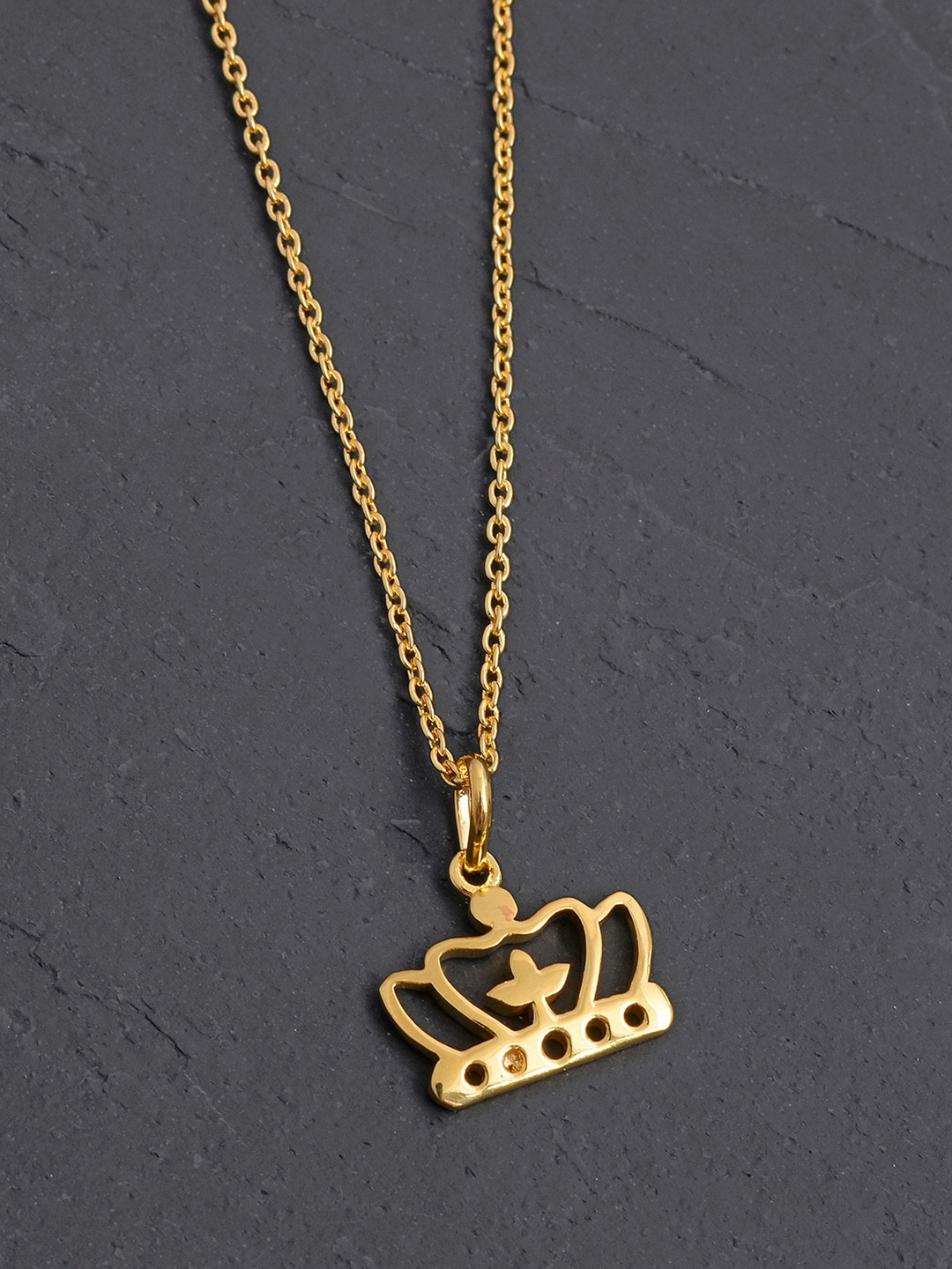 

Tistabene 18K Gold-Plated King-Shaped Pendant with Chain