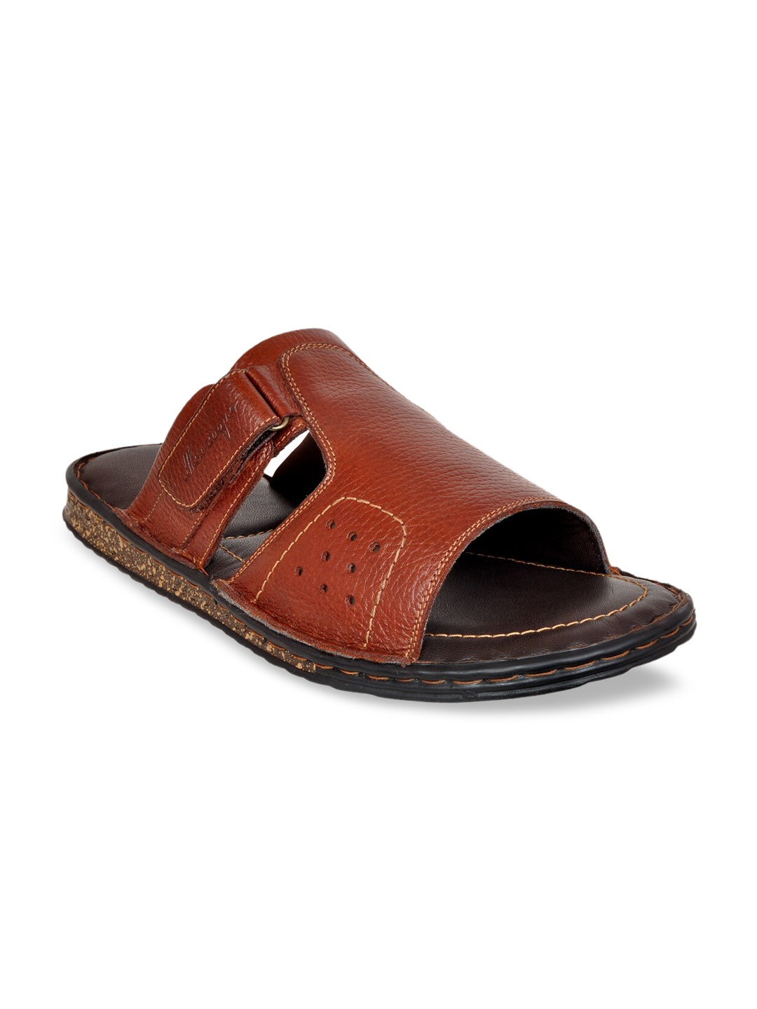 

Allen Cooper Men Brown Leather Sandals