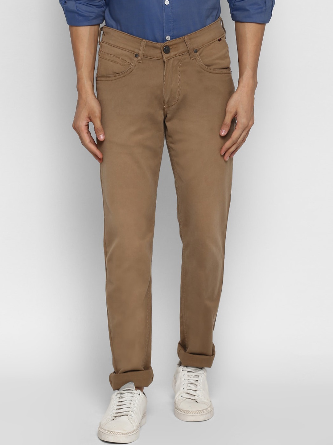 

Cantabil Men Khaki Regular Fit Jeans