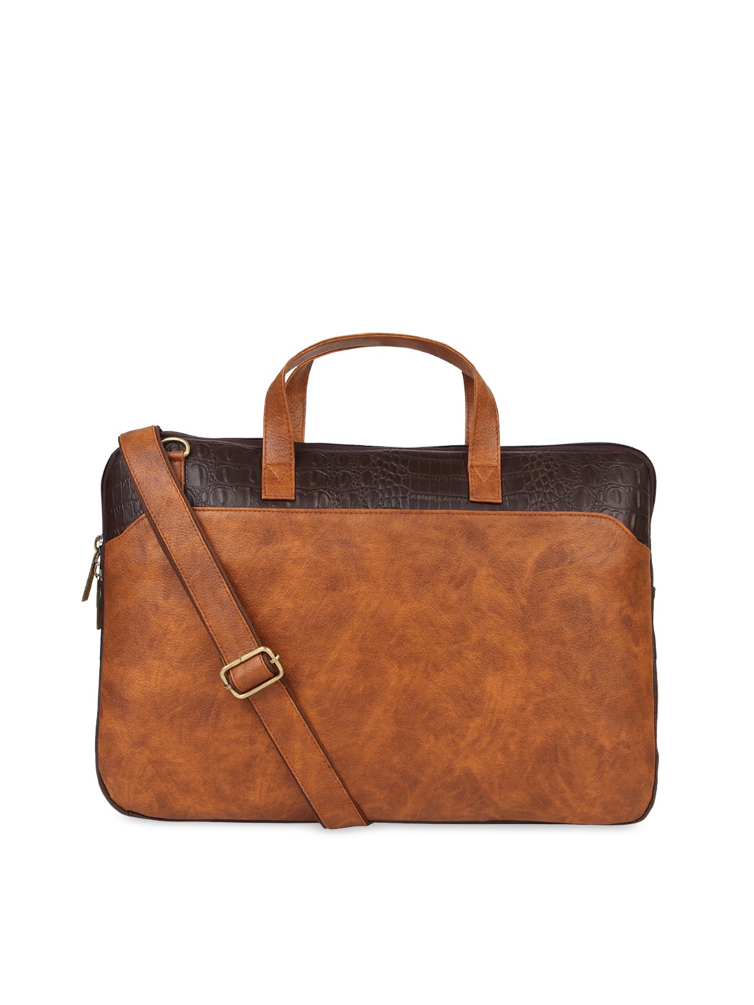 Vivinkaa Women Brown Solid Laptop Bag