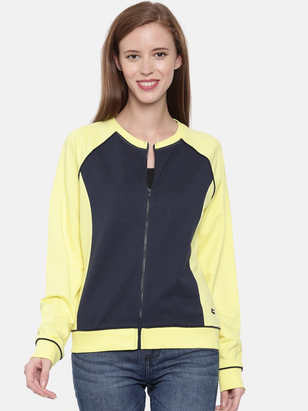 

3PIN Women Yellow Solid Sweatshirt