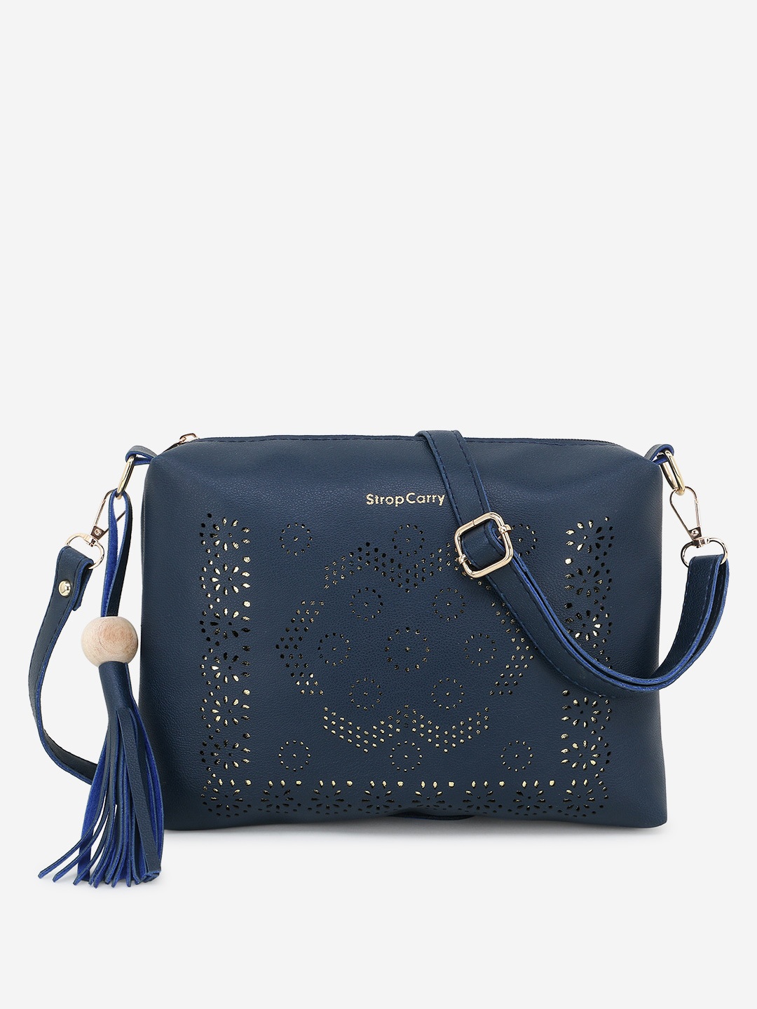

Stropcarry Navy Blue Embellished Sling Bag