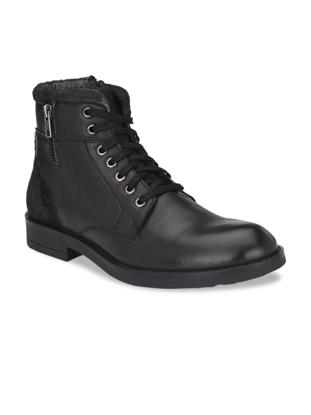 

Delize Men Black High-top Flat Boots