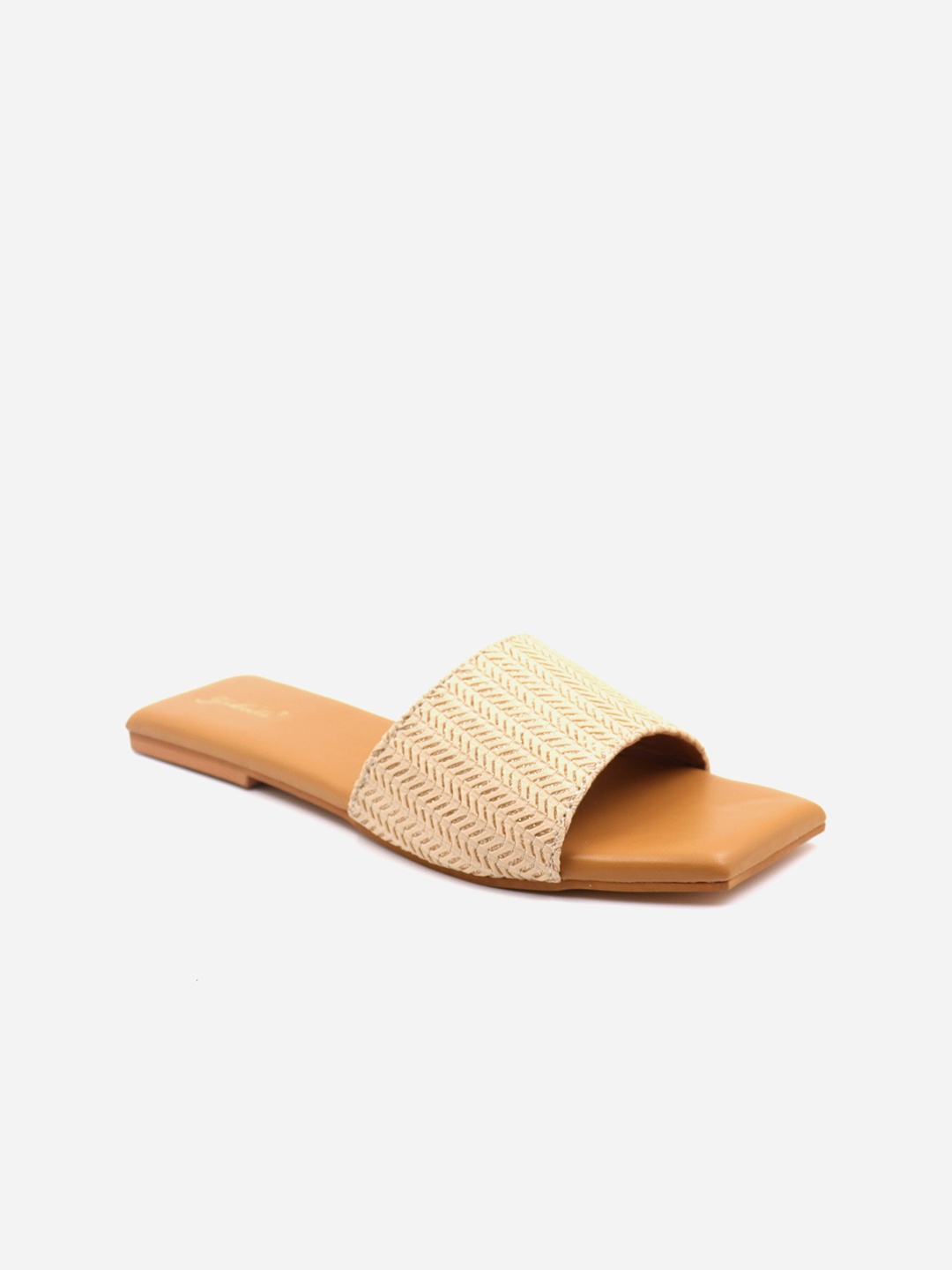 

Gibelle Women Gold-Toned Textured Open Toe Flats