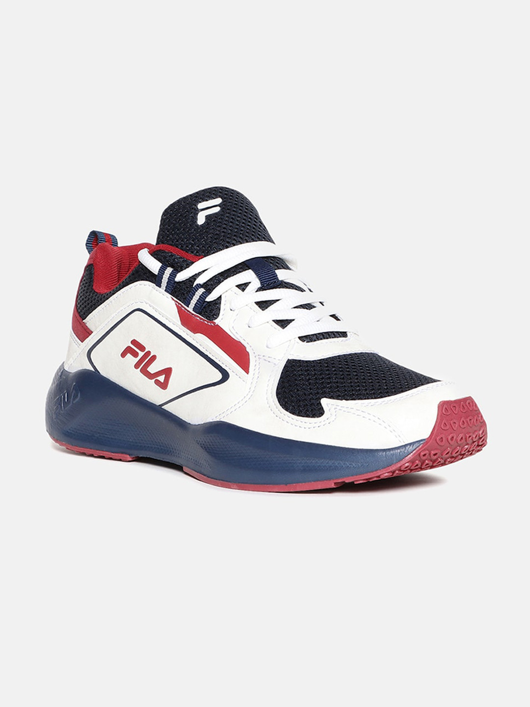 

FILA Men White PU Running Shoes