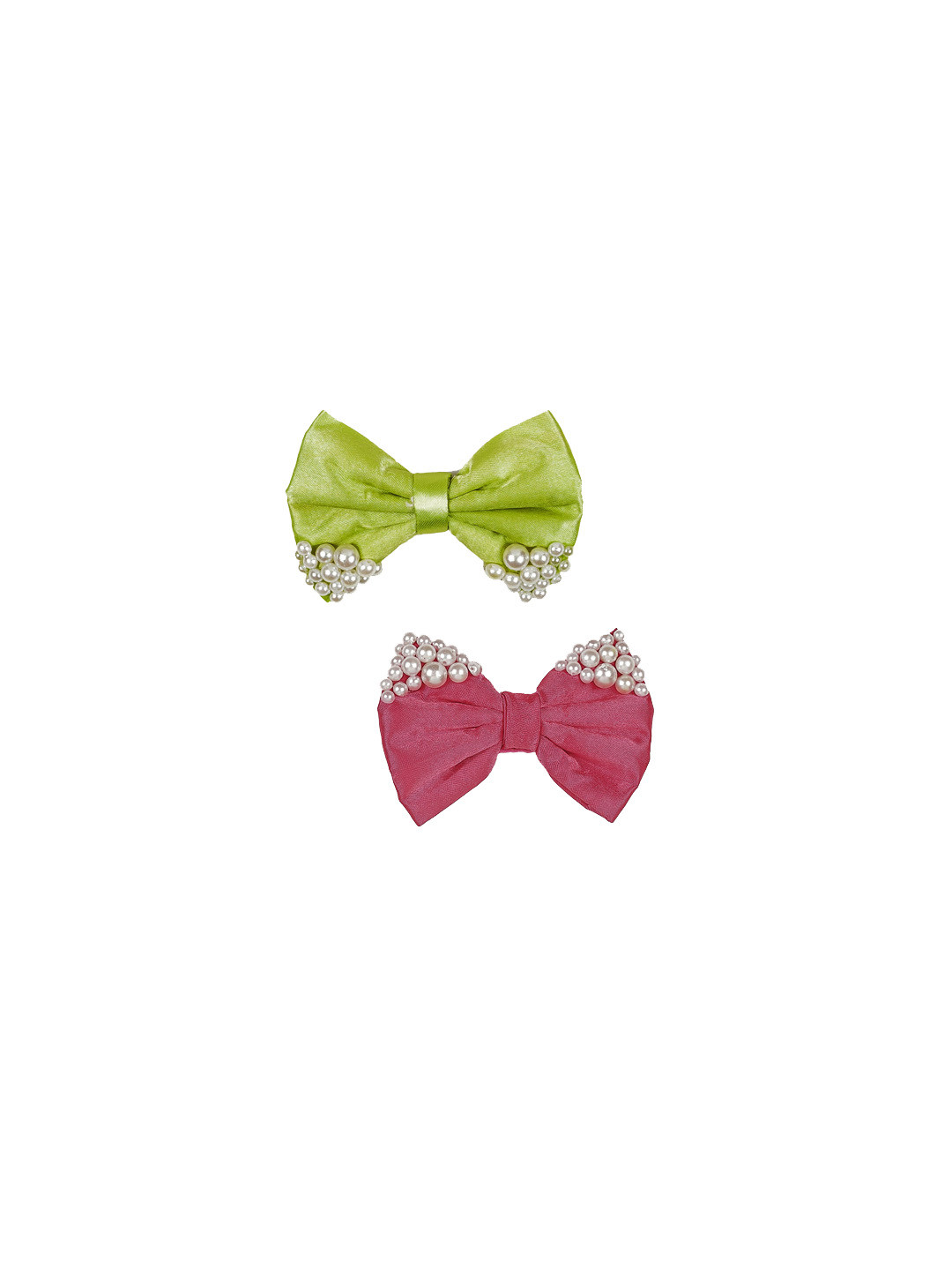 

ONE on ONE Girls Set Of 2 Embellished Alligator Hair Clips, Green