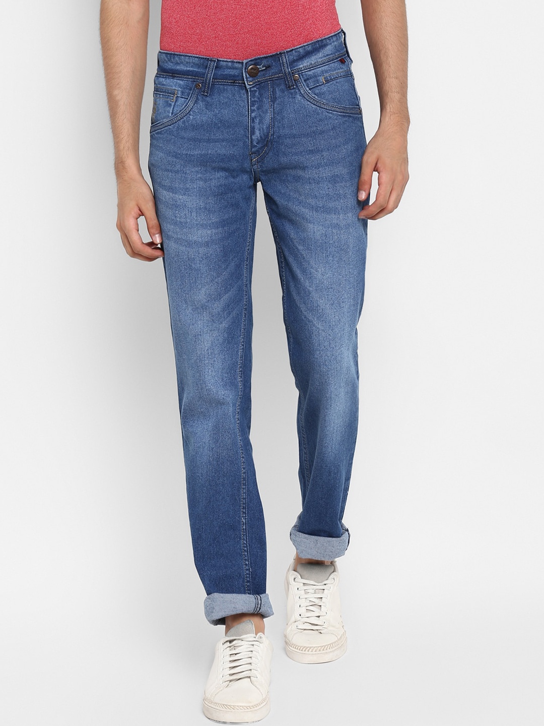 

Cantabil Men Blue Regular Fit Mid-Rise Clean Look Jeans