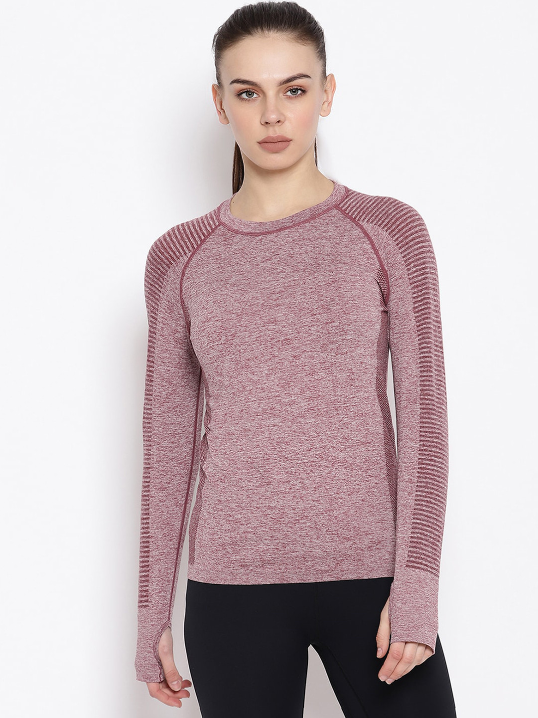 

iki chic Women Pink Solid Round Neck T-shirt