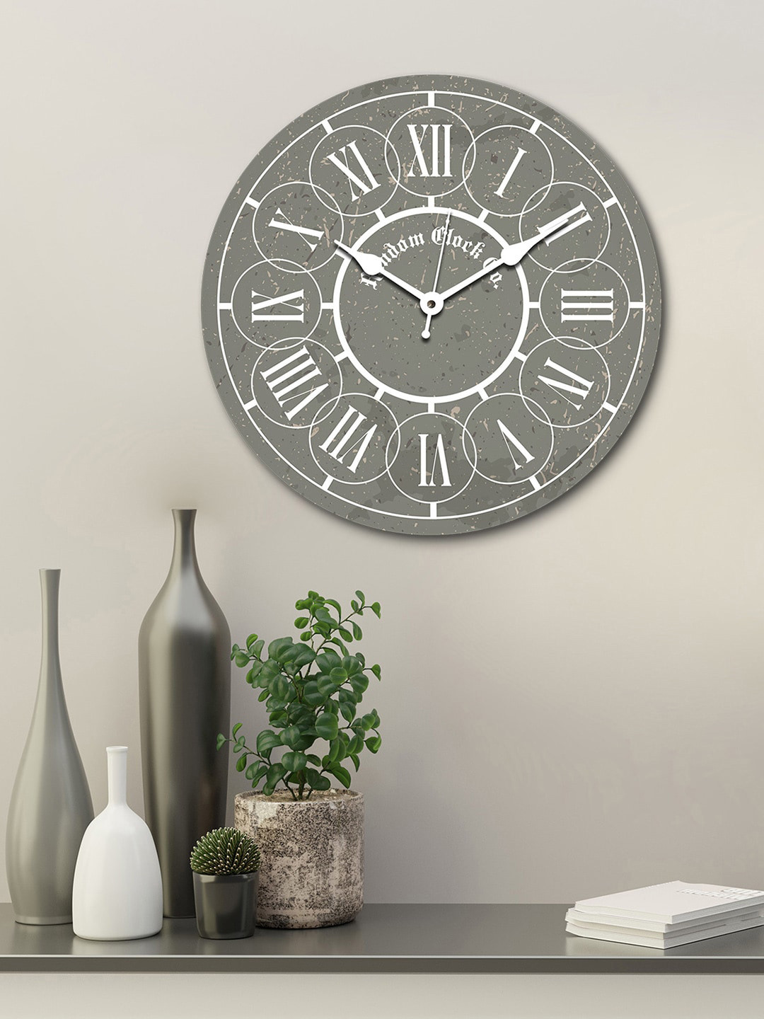 

RANDOM Grey Round Printed 29.2 cm Analogue Wall Clock