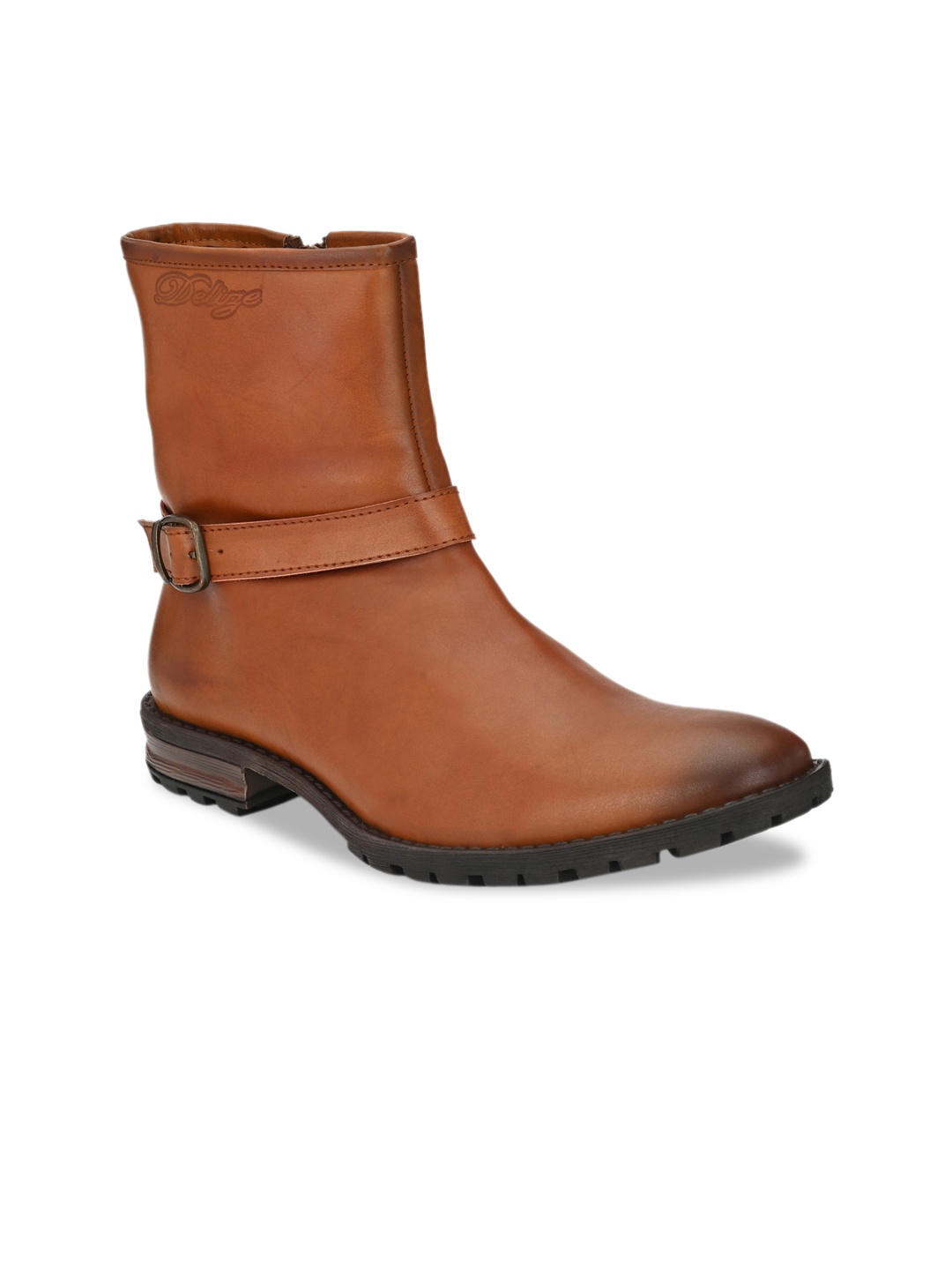 

Delize Men Tan Brown Solid Flat Boots