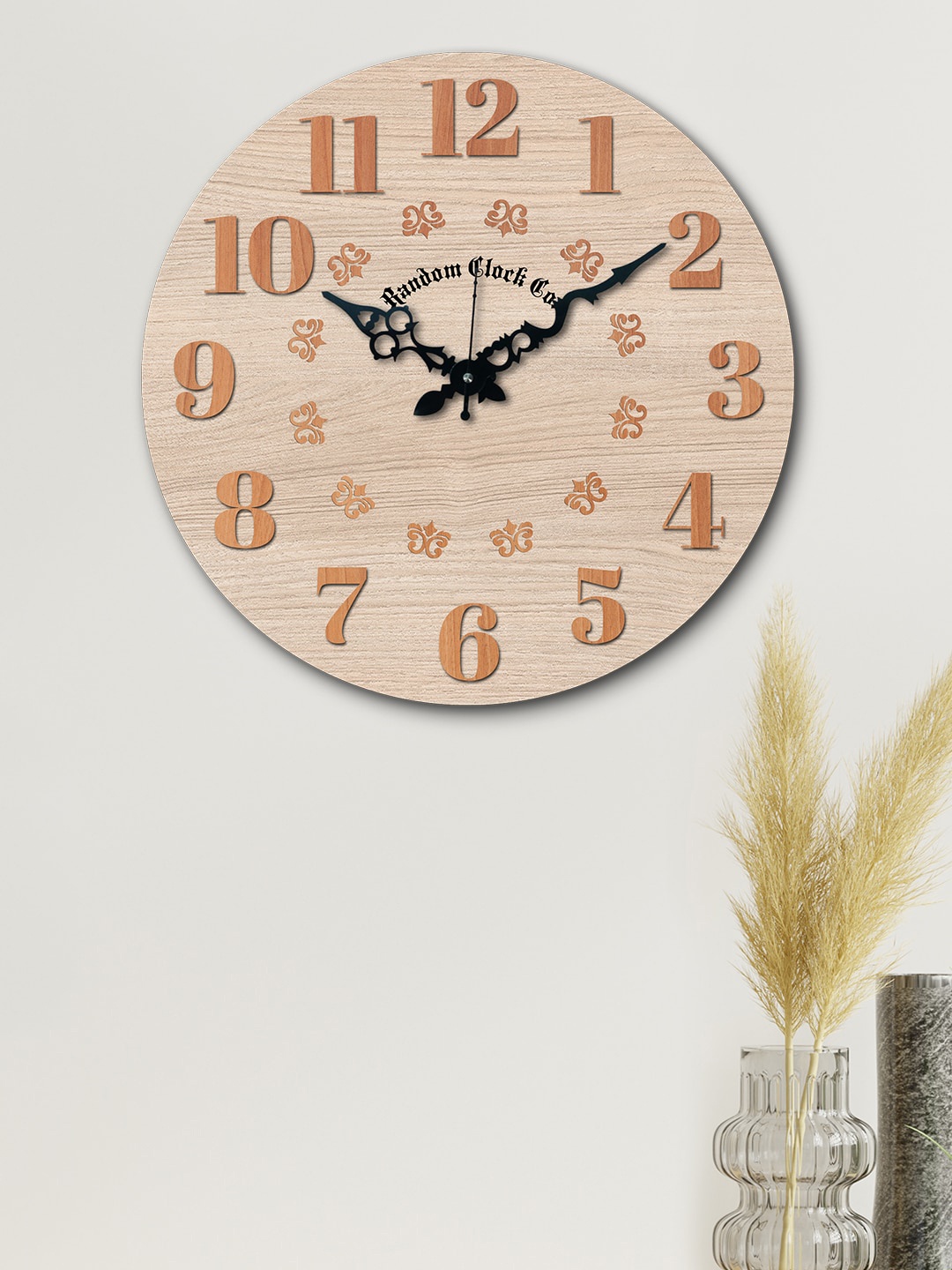 

RANDOM Beige Round Printed 37 cm Analogue Wall Clock