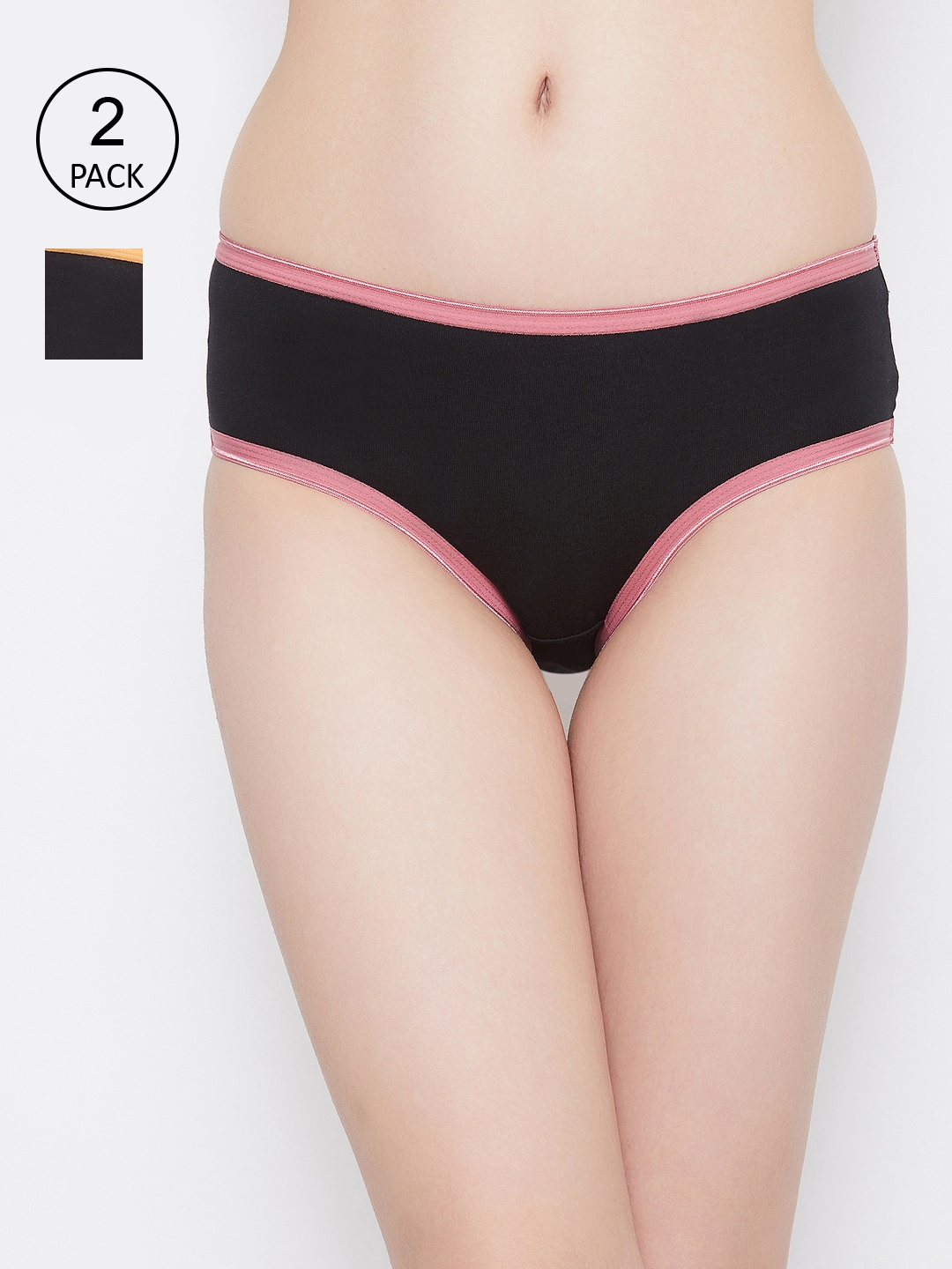 Clovia Women Pack Of 2 Black Powerpuff Girls Printed Hipster Briefs COMPN1016