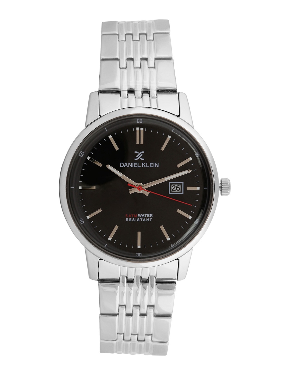 

Daniel Klein Men Black & Silver-Toned Analogue Watch DK.1.12475-2