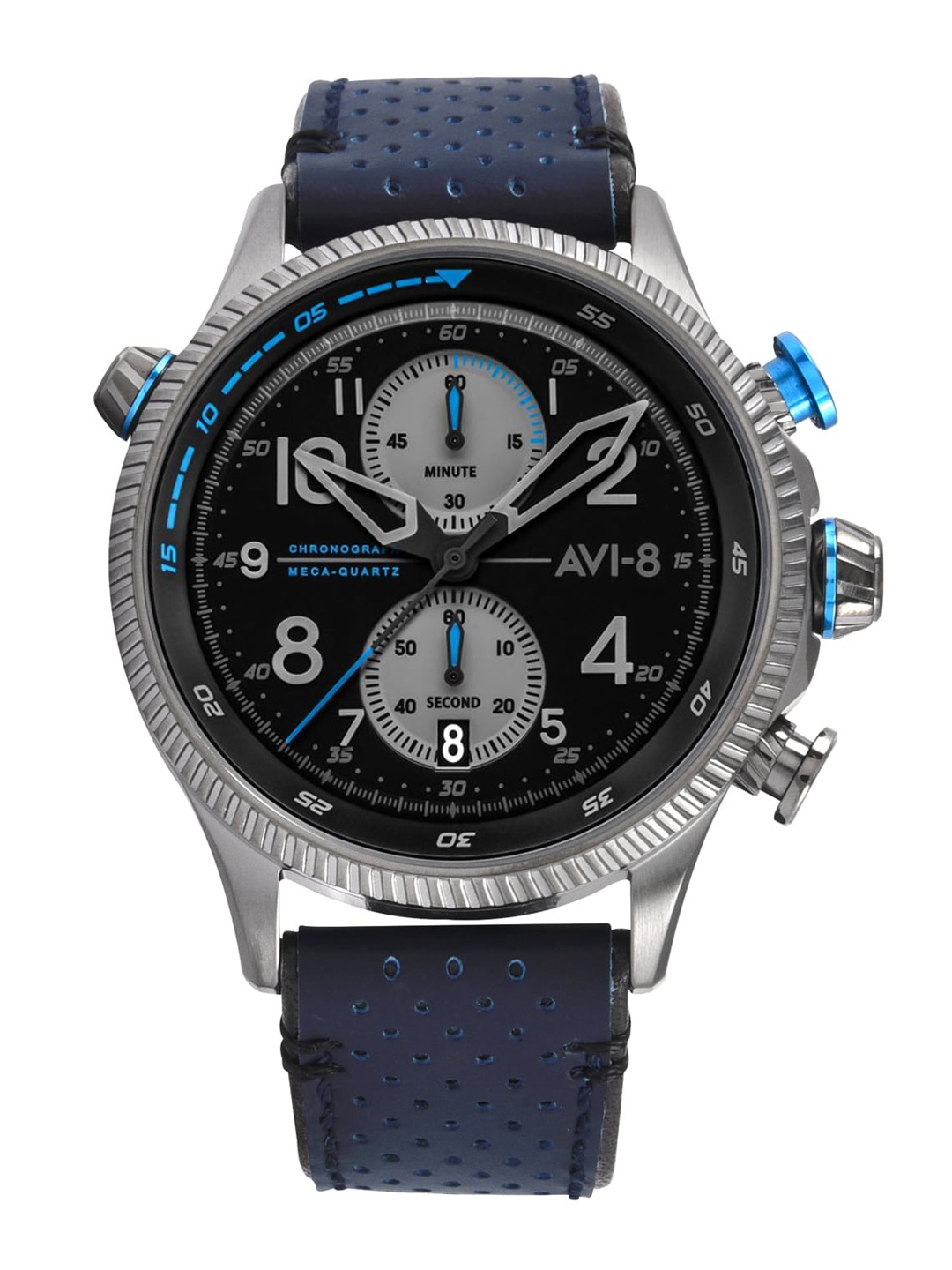 

AVI-8 Men Black & Blue Analogue Watch AV-4080-02