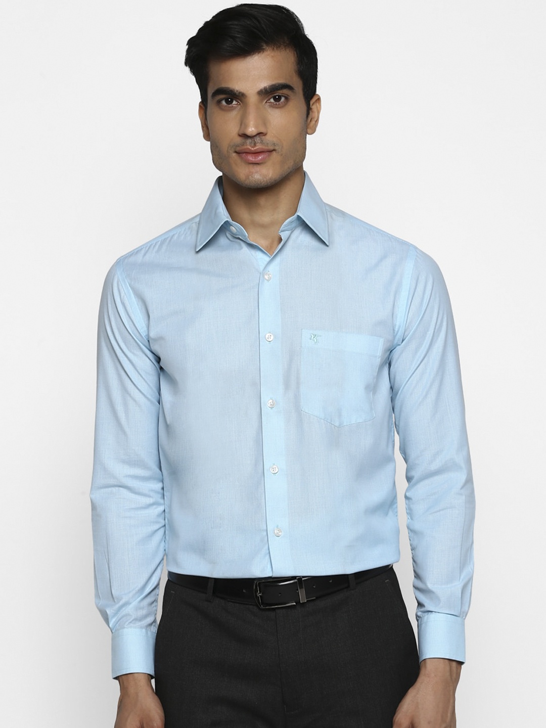 

Cantabil Men Blue Regular Fit Solid Casual Shirt