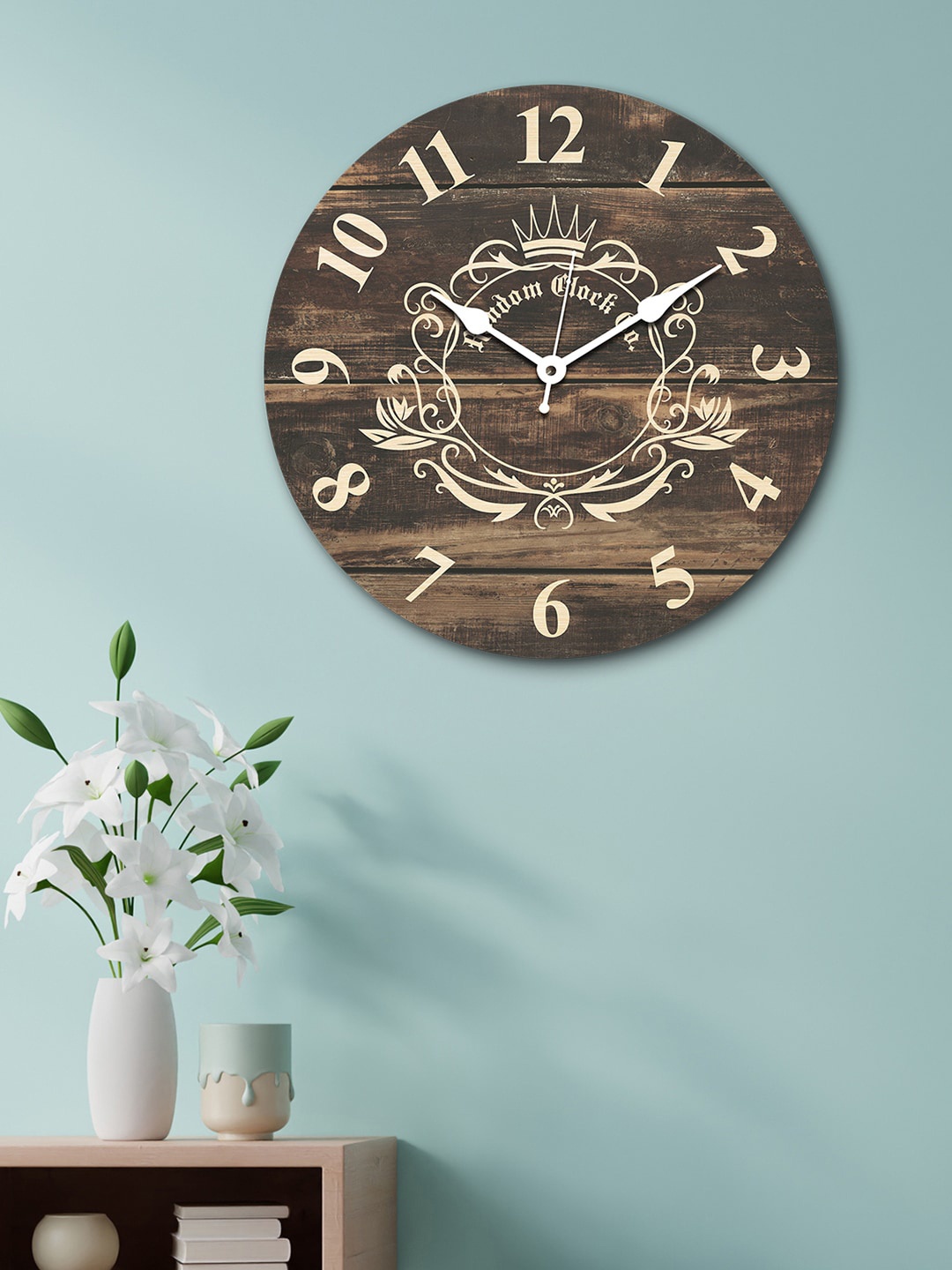 

RANDOM Brown & Beige Round Printed 29.2 cm Analogue Wall Clock
