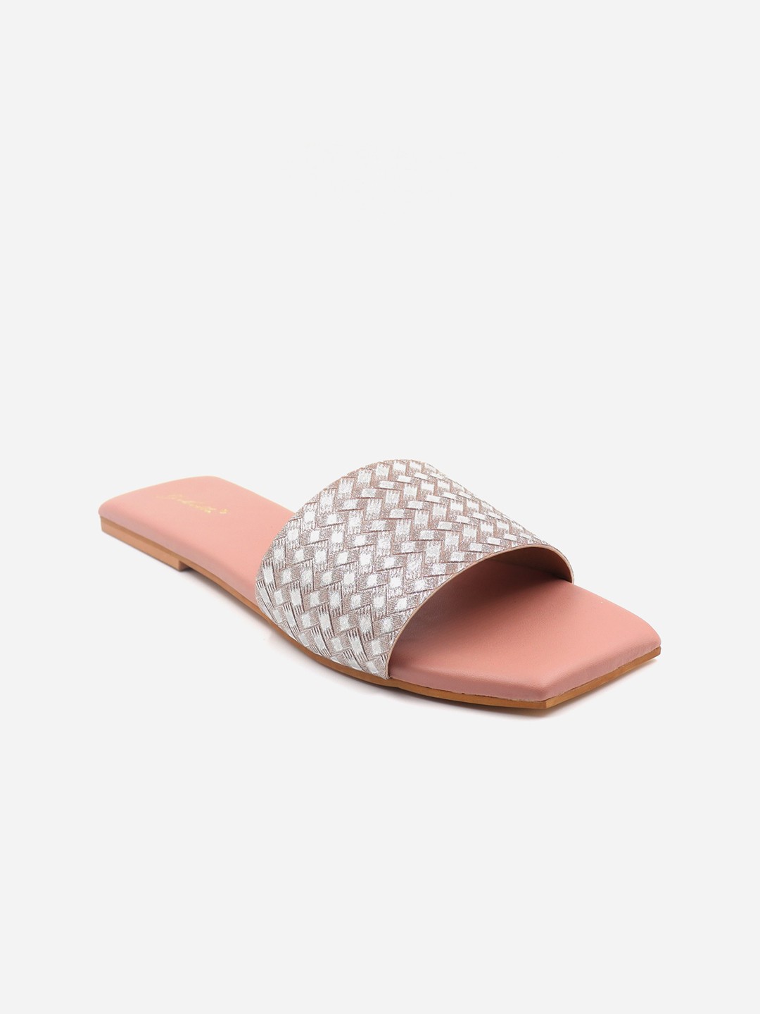 

Gibelle Women Silver-Toned Printed Open Toe Flats