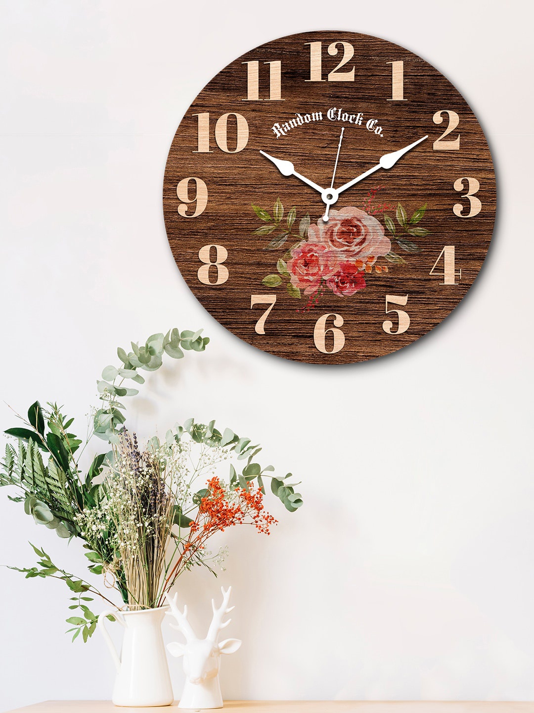 

RANDOM Brown Round Printed 29.2 cm Analogue Wall Clock