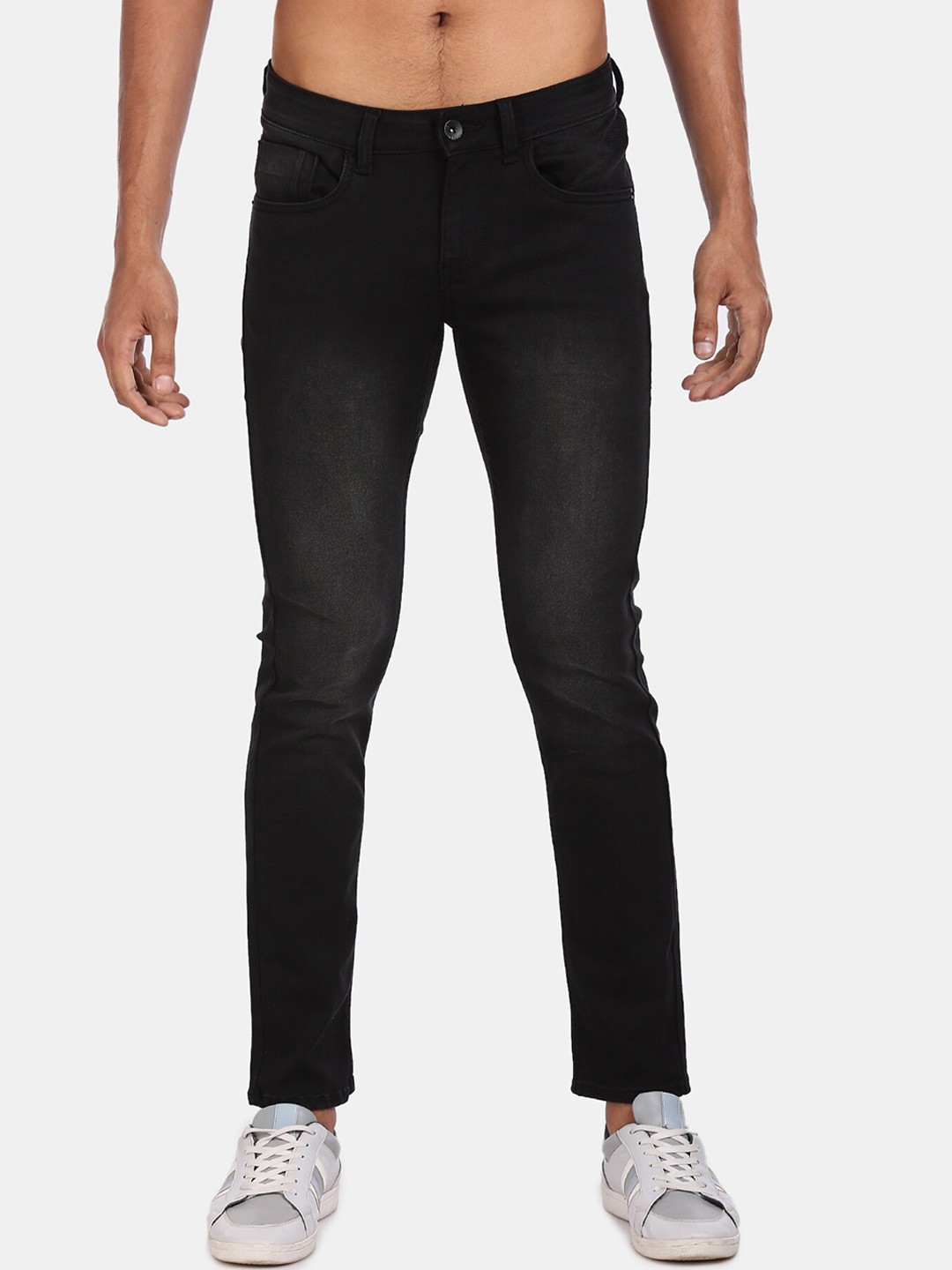 

Flying Machine Men Black Jackson Slim Fit Mid-Rise Clean Look Stretchable Jeans