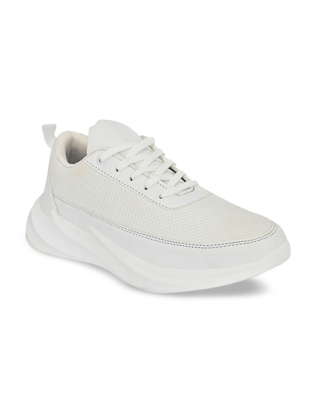

Mactree Men White Woven Design Sneakers