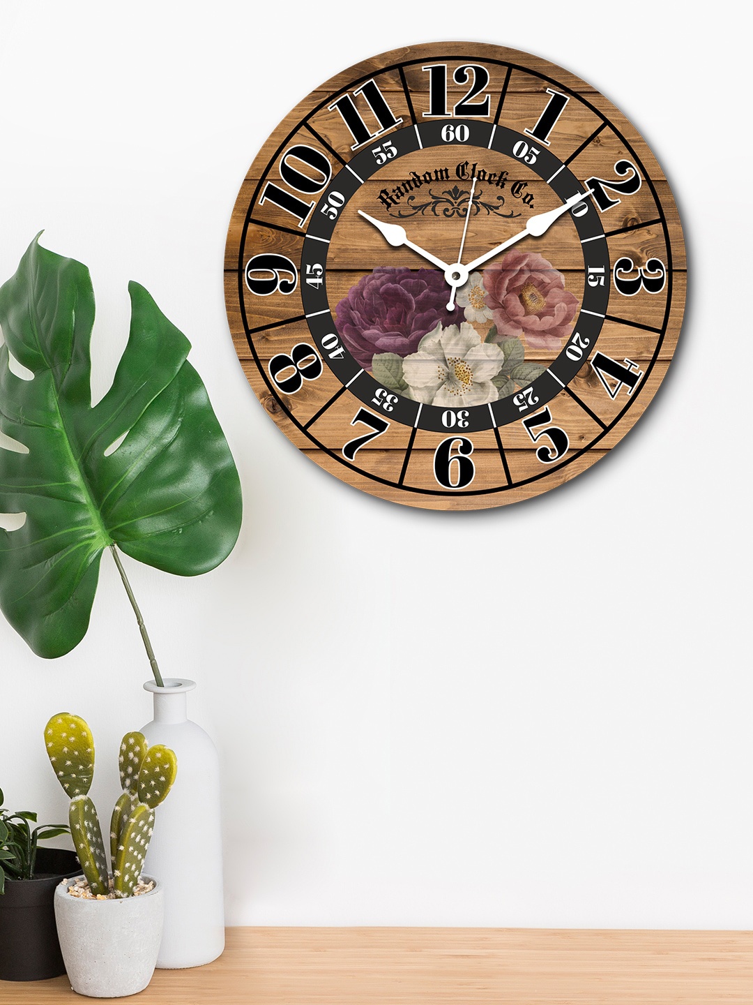 

RANDOM Brown Round Printed Analogue Wall Clock