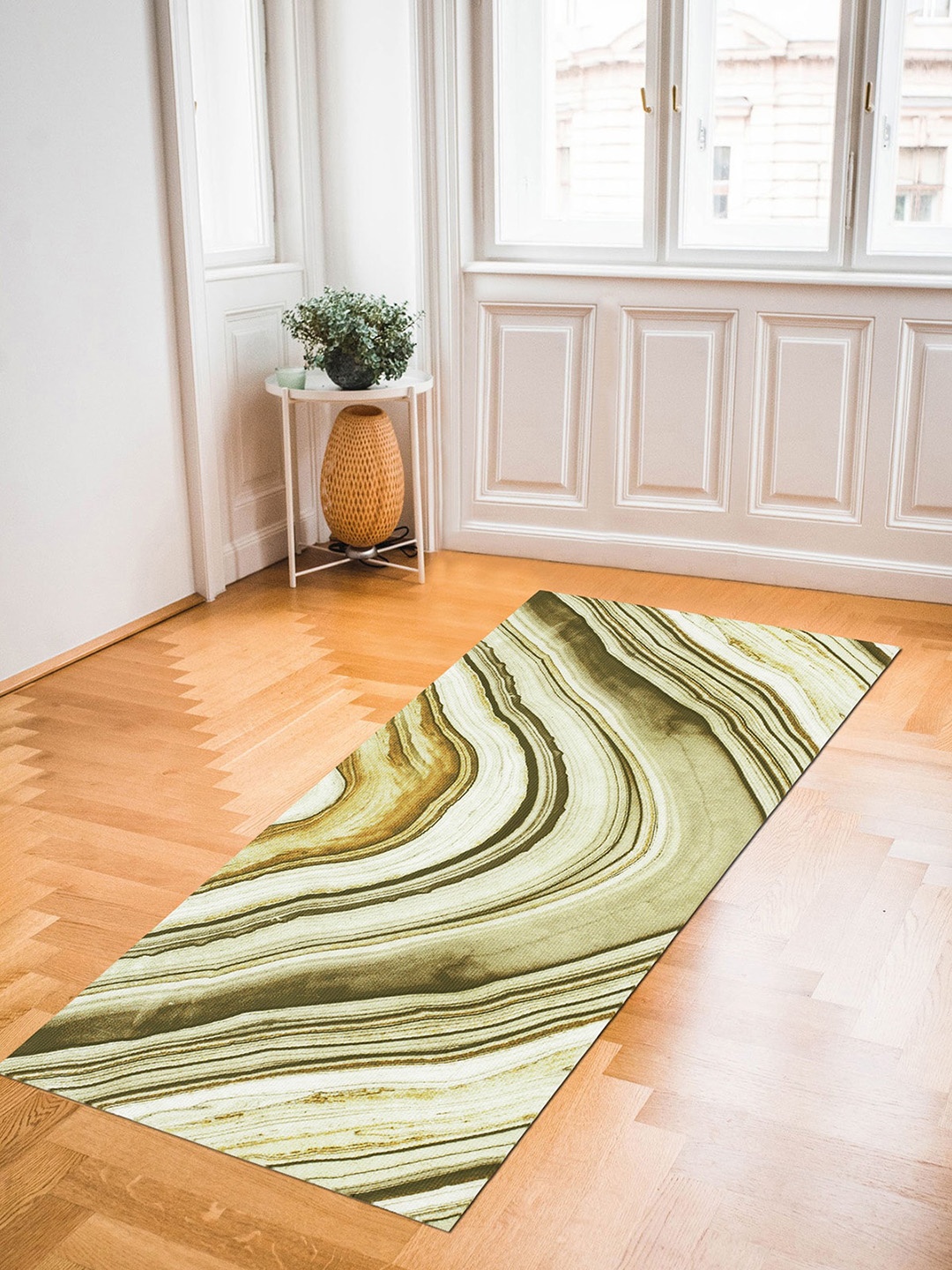 OBSESSIONS Multicolour Printed Reversible Yoga Mat, Green