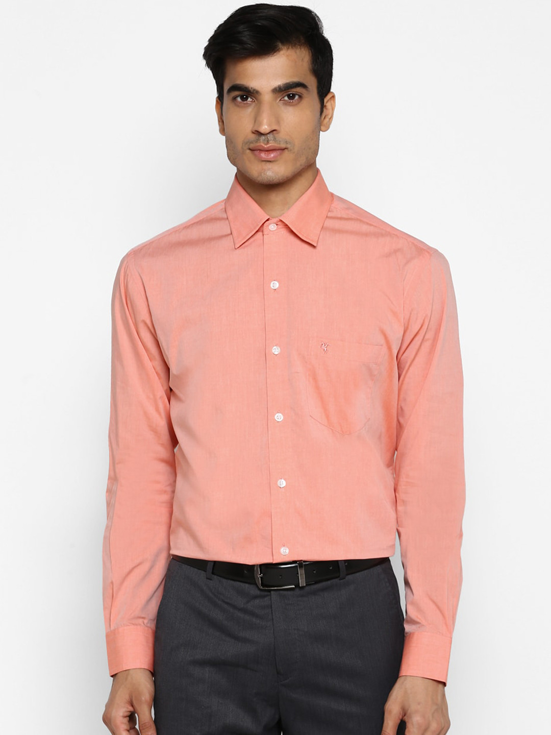 

Cantabil Men Orange Regular Fit Solid Formal Shirt