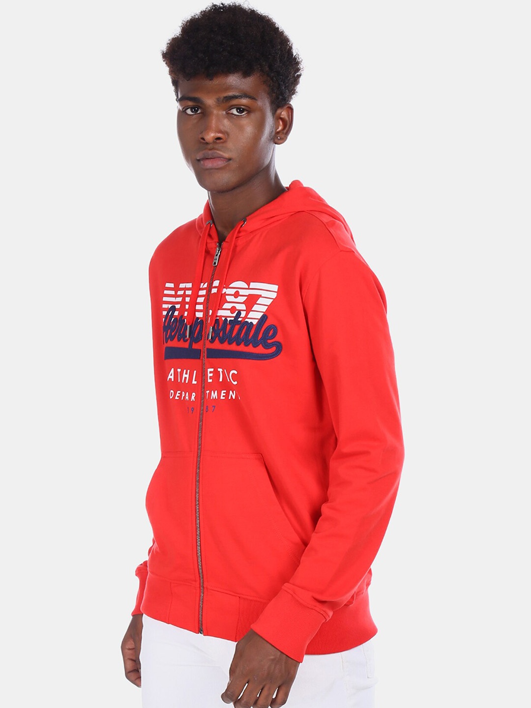 

Aeropostale Men Red Printed Sweatshirt