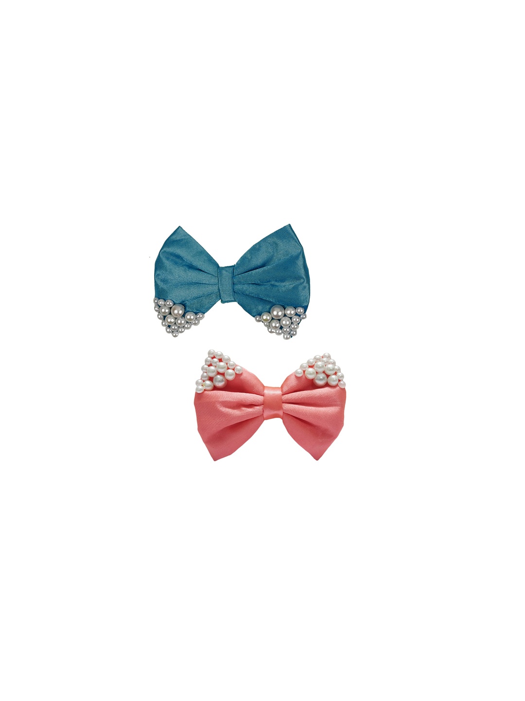 

ONE on ONE Girls Set Of 2 Embellished Alligator Hair Clips, Peach