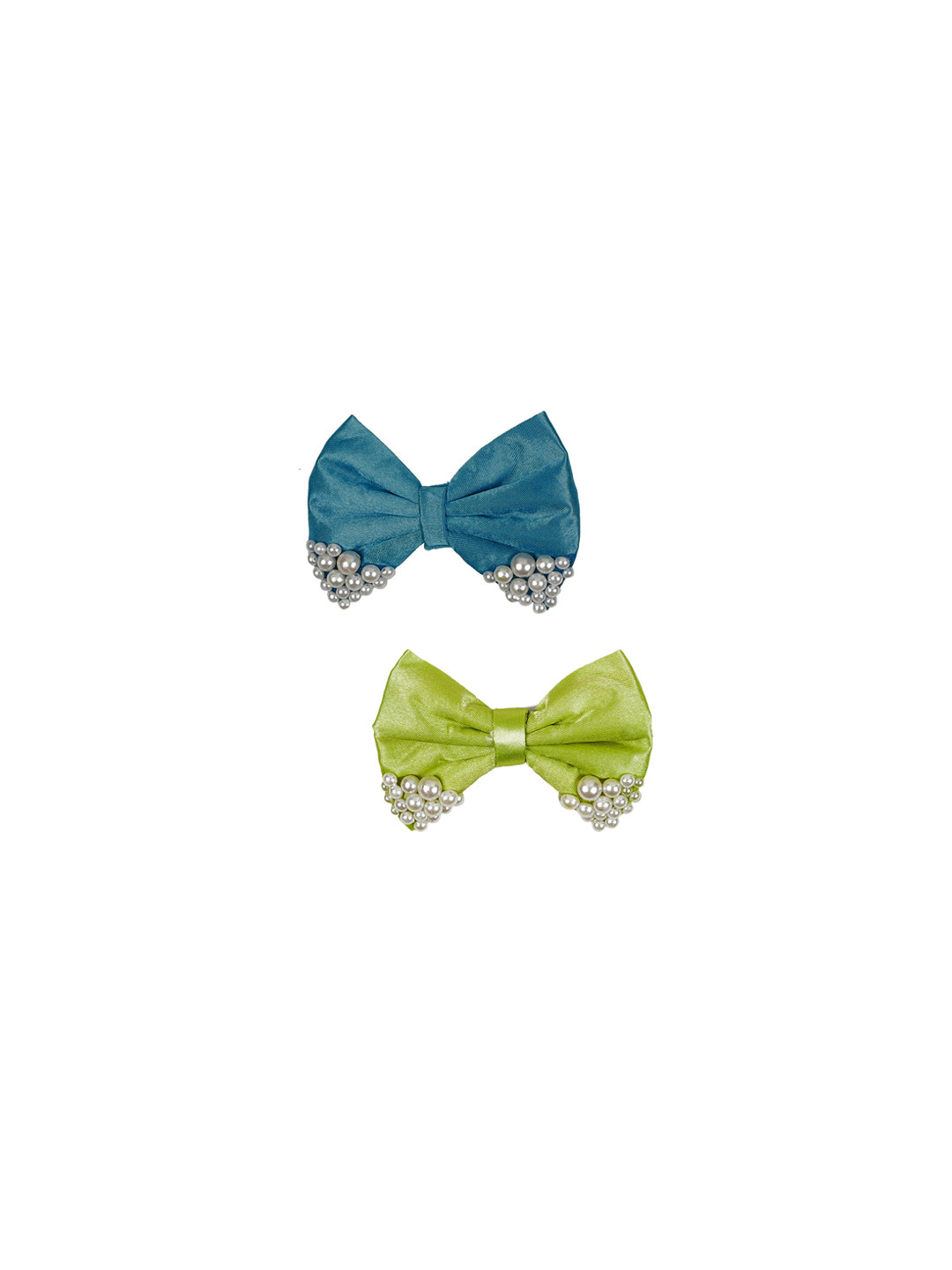

ONE on ONE Girls Set Of 2 Embellished Alligator Hair Clips, Green