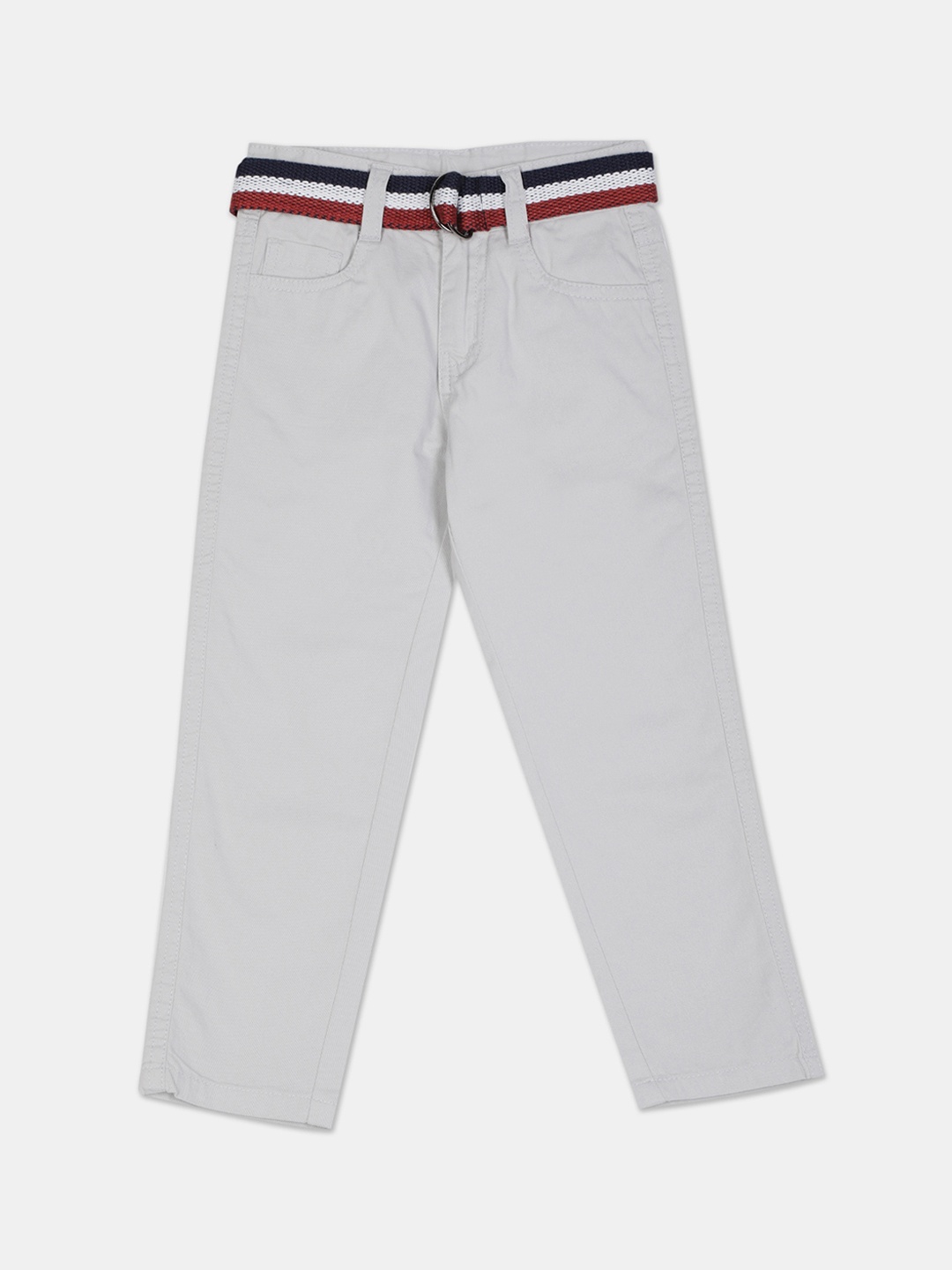 

Cherokee Boys Grey Solid Regular Trousers