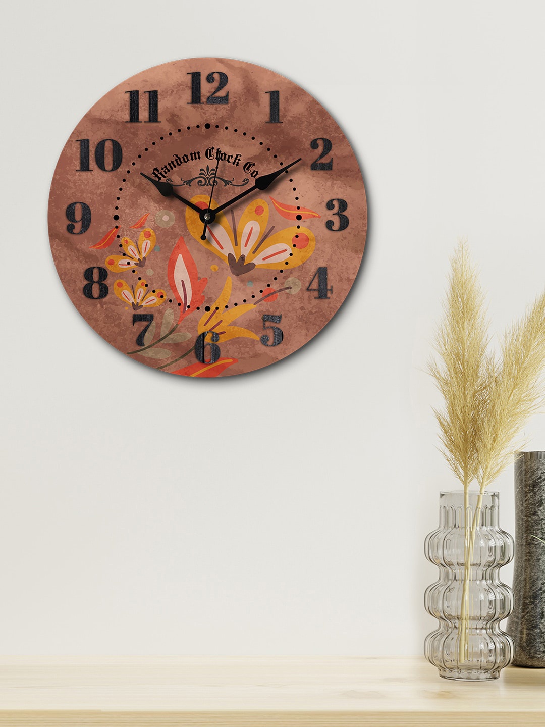 

RANDOM Brown Round Printed 29.2 cm Analogue Wall Clock