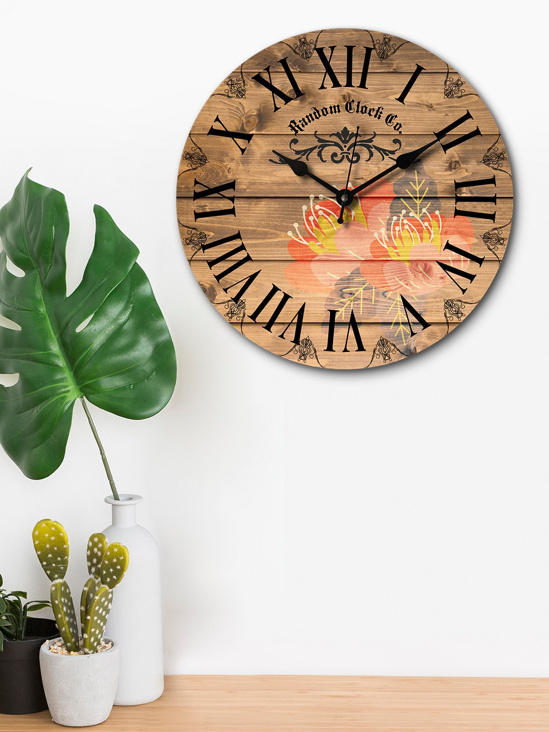 

RANDOM Brown Round Printed Analogue Wall Clock