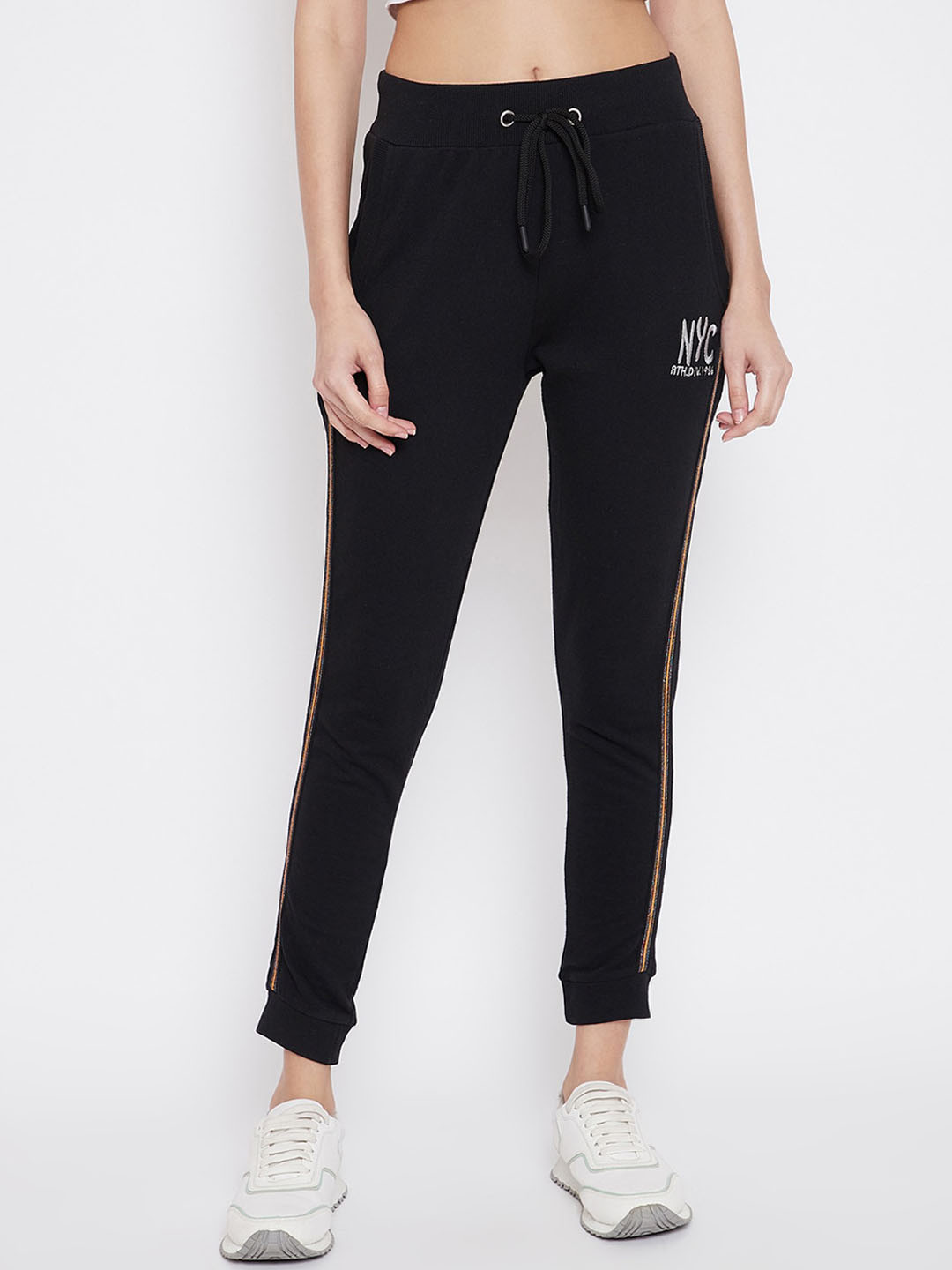 

Austin wood Women Black Solid Slim-Fit Joggers