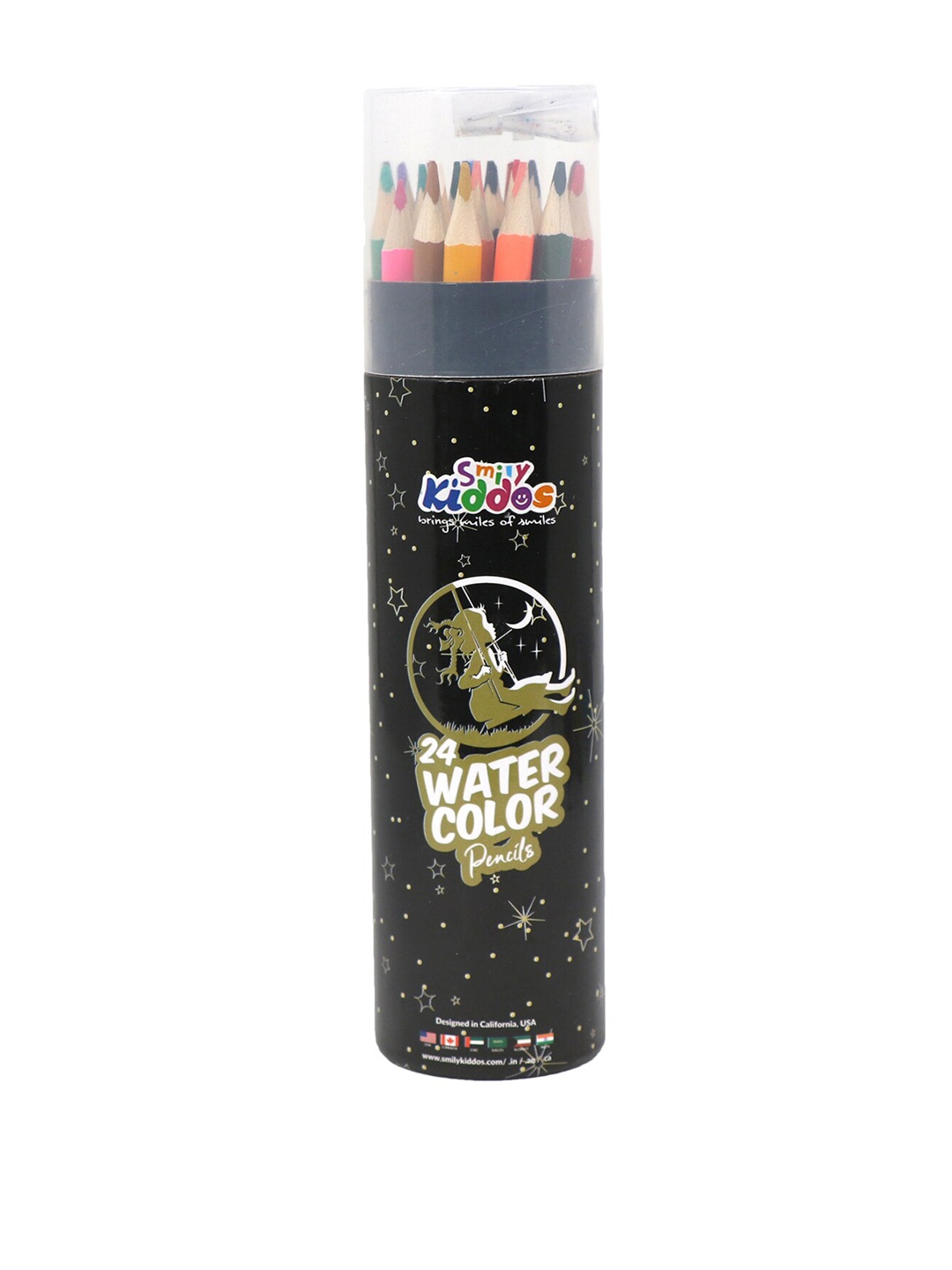 

Smily Kiddos Pack of 24 Color Pencils With Tube & Lid, Multi