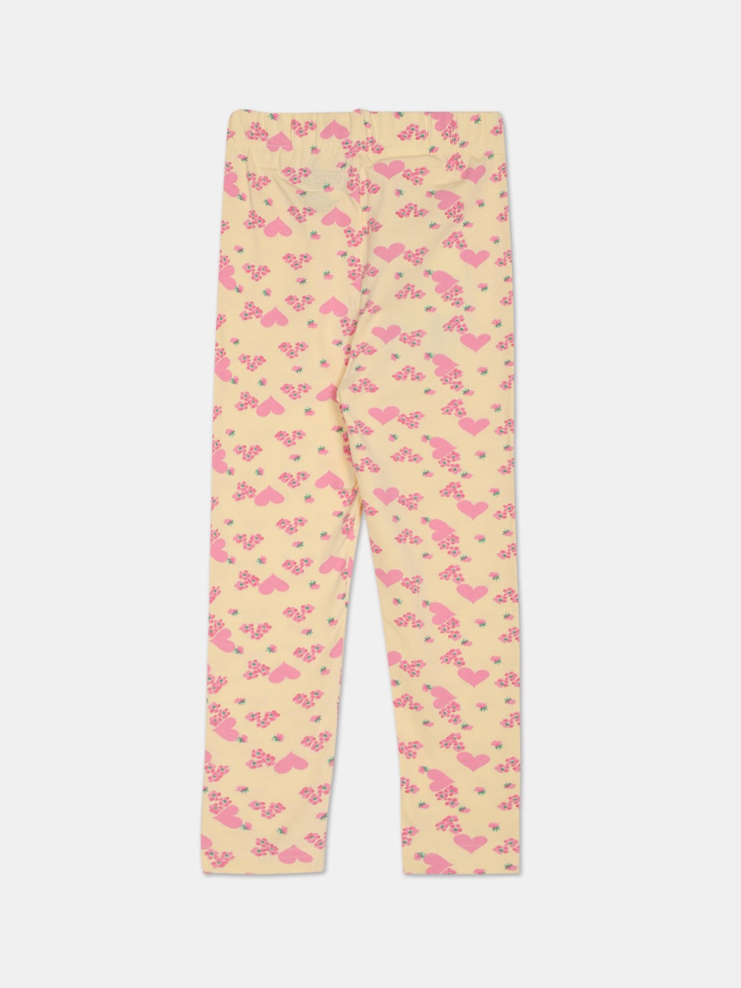

Cherokee Girls Yellow & Pink Printed Ankle-Length Leggings